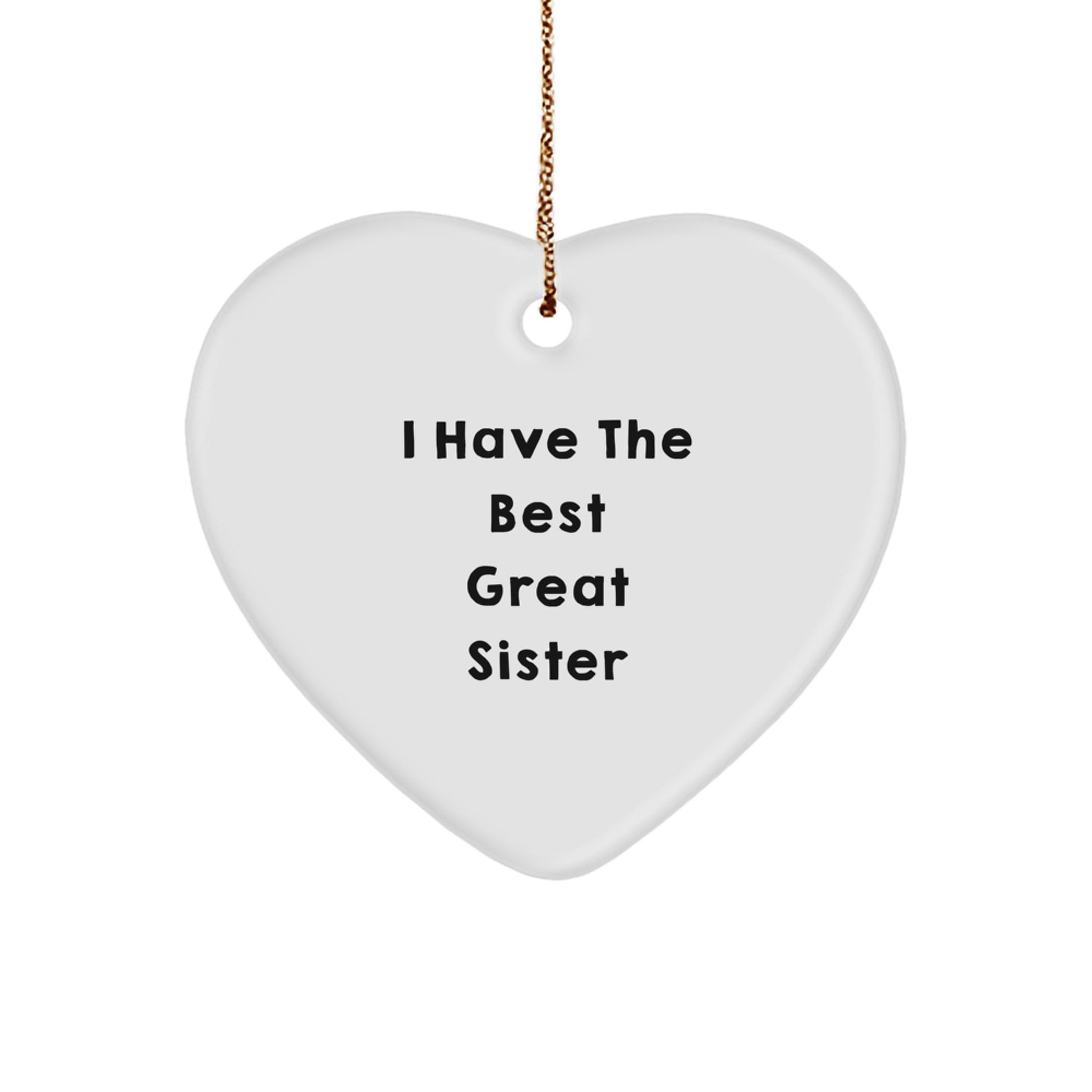 Sister Keepsake Heart-Shaped Christmas Ornament for Her Gift - Image 1