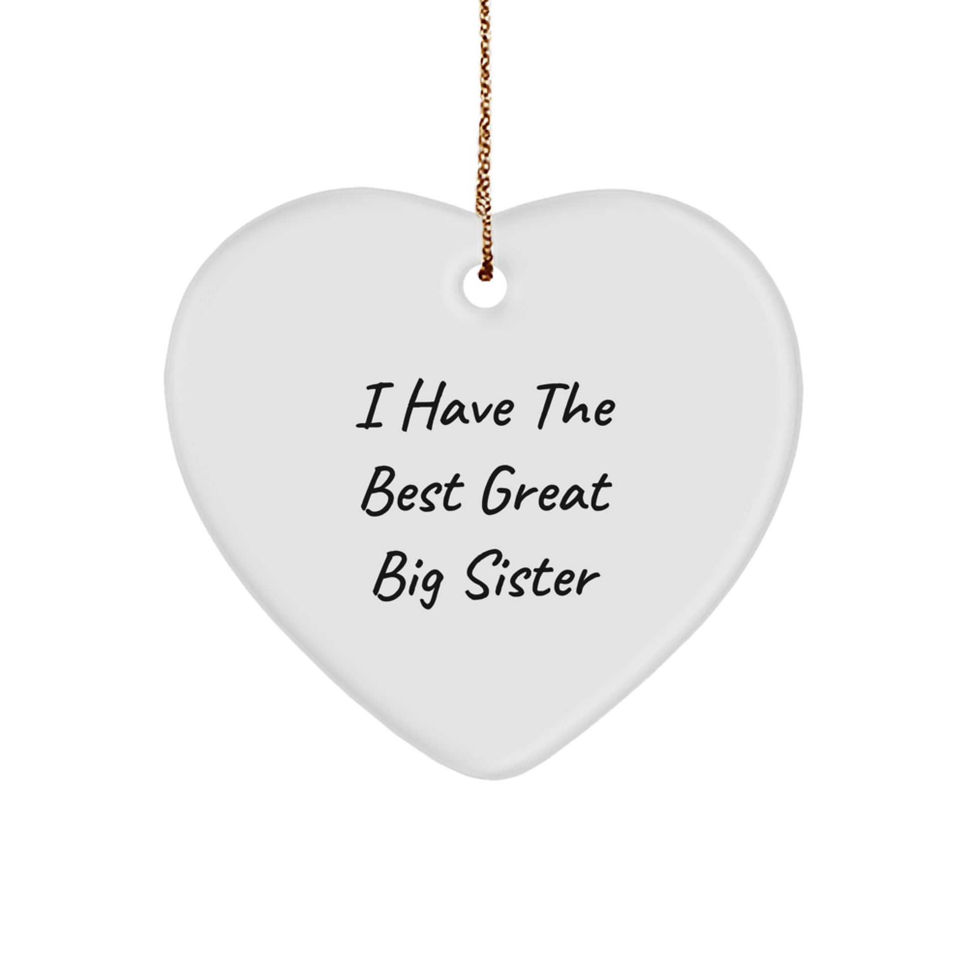 Funny Big Sister Heart Ornament Gifts from Men Women Family to Big Sister Best Great Big Sister Christmas Unique Gifts - Image 1