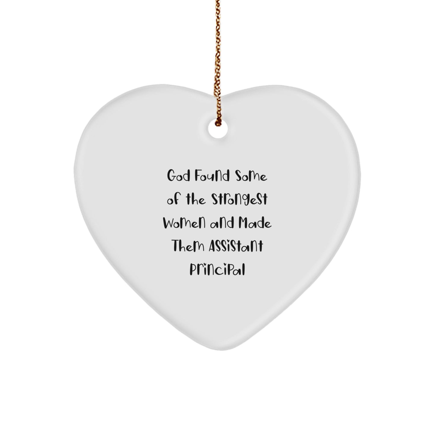 Funny Assistant Principal Heart Ornament Gifts from Men for Assistant Principal Christmas Unique Gifts - Image 1