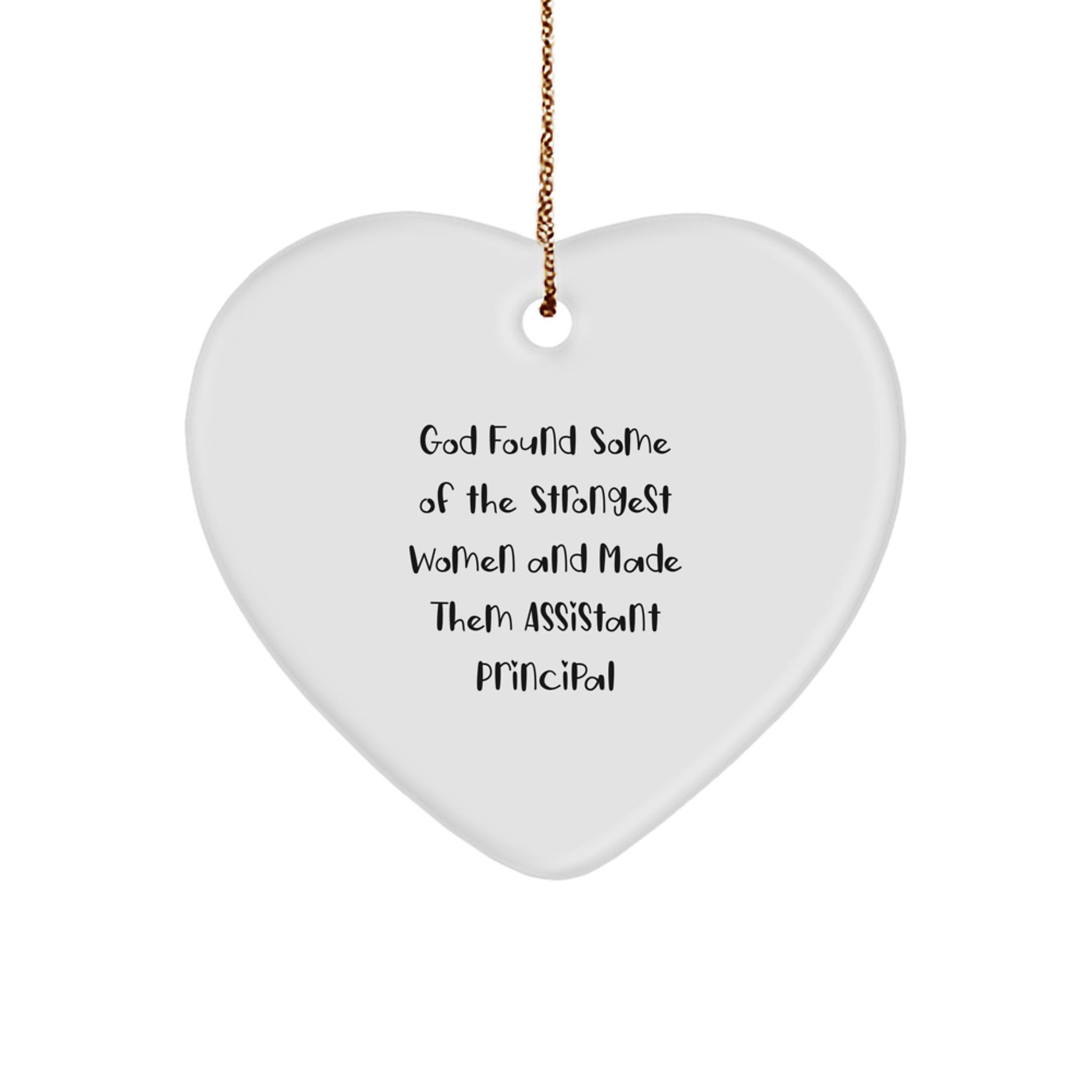 Funny Assistant Principal Heart Ornament Gifts from Men for Assistant Principal Christmas Unique Gifts - Image 1