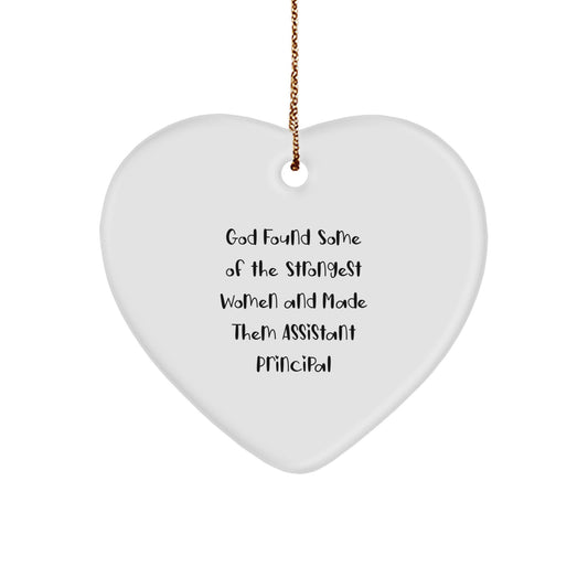 Funny Assistant Principal Heart Ornament Gifts from Men for Assistant Principal Christmas Unique Gifts - Image 1