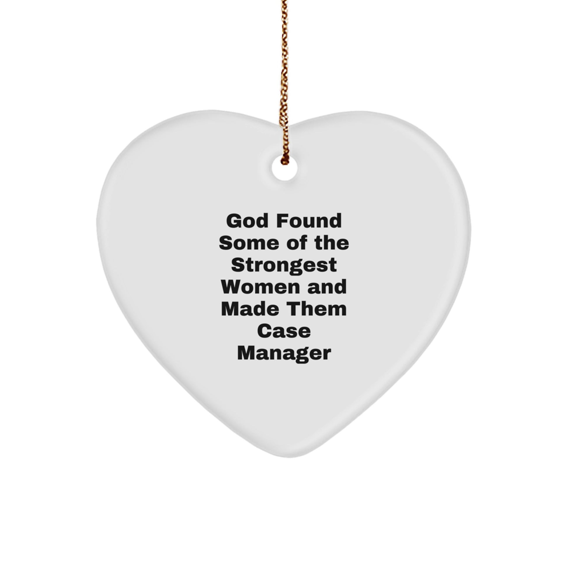 Funny Case Manager Heart Ornament Gifts from Men for Women Coworkers Family - Inspirational Heart Decoration - Image 1