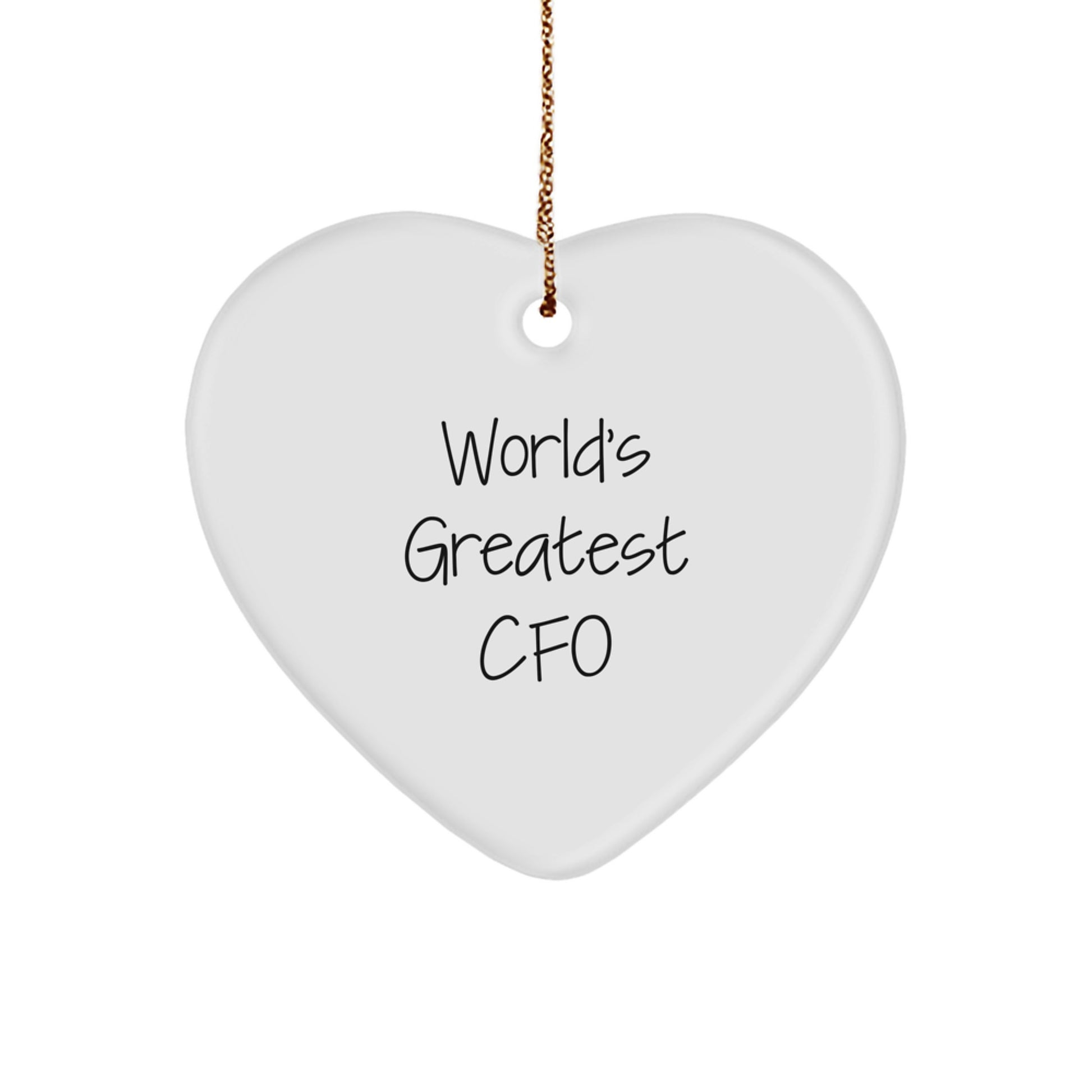 Funny World's Greatest CFO Heart Ornament Gifts for Men, Women, Friends, and Coworkers - Christmas Unique Gifts from Loved Ones - Image 1