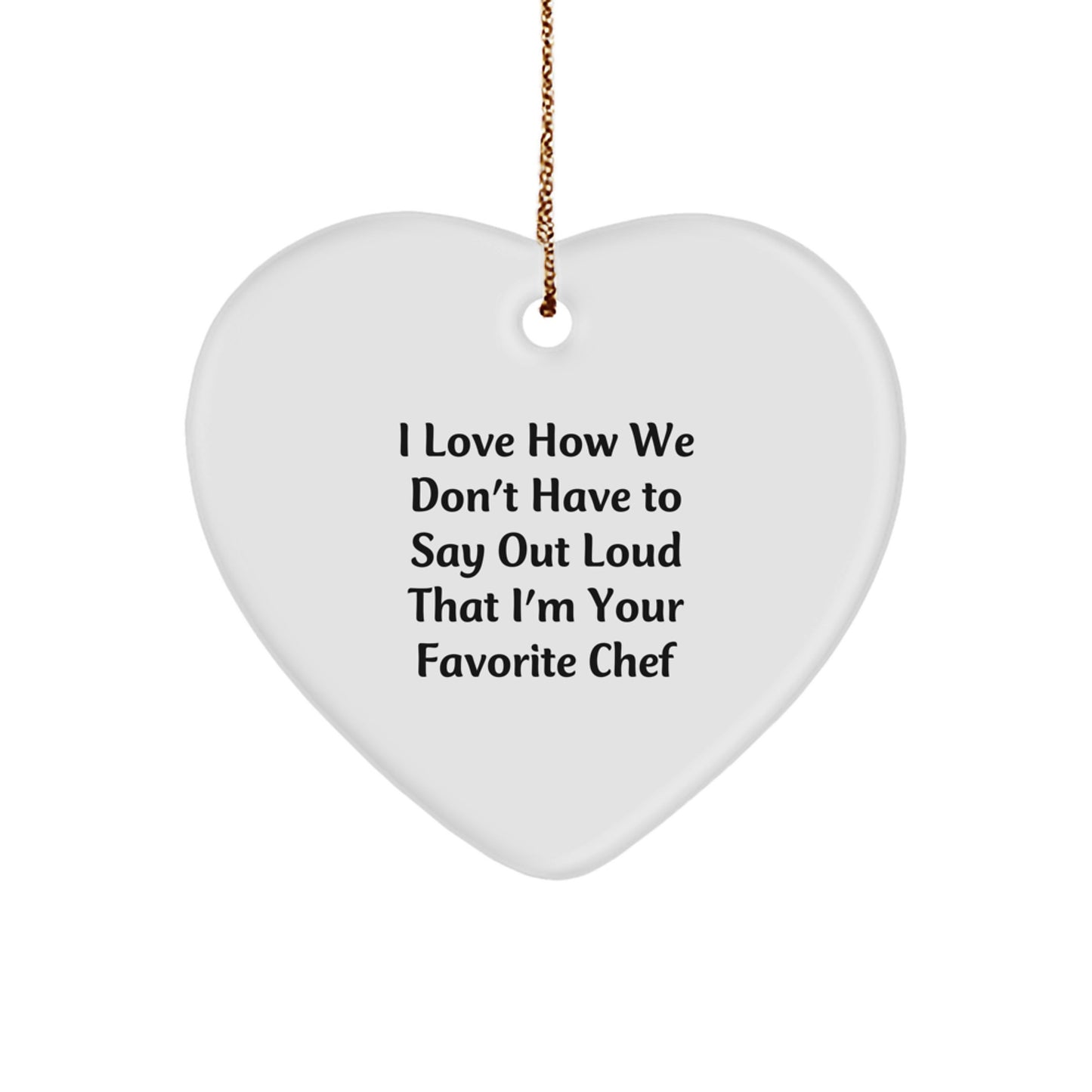 Chef Heart Ornament Funny Gift from Friends for Favorite Chef Men Women Coworkers Family Christmas Unique - Image 1