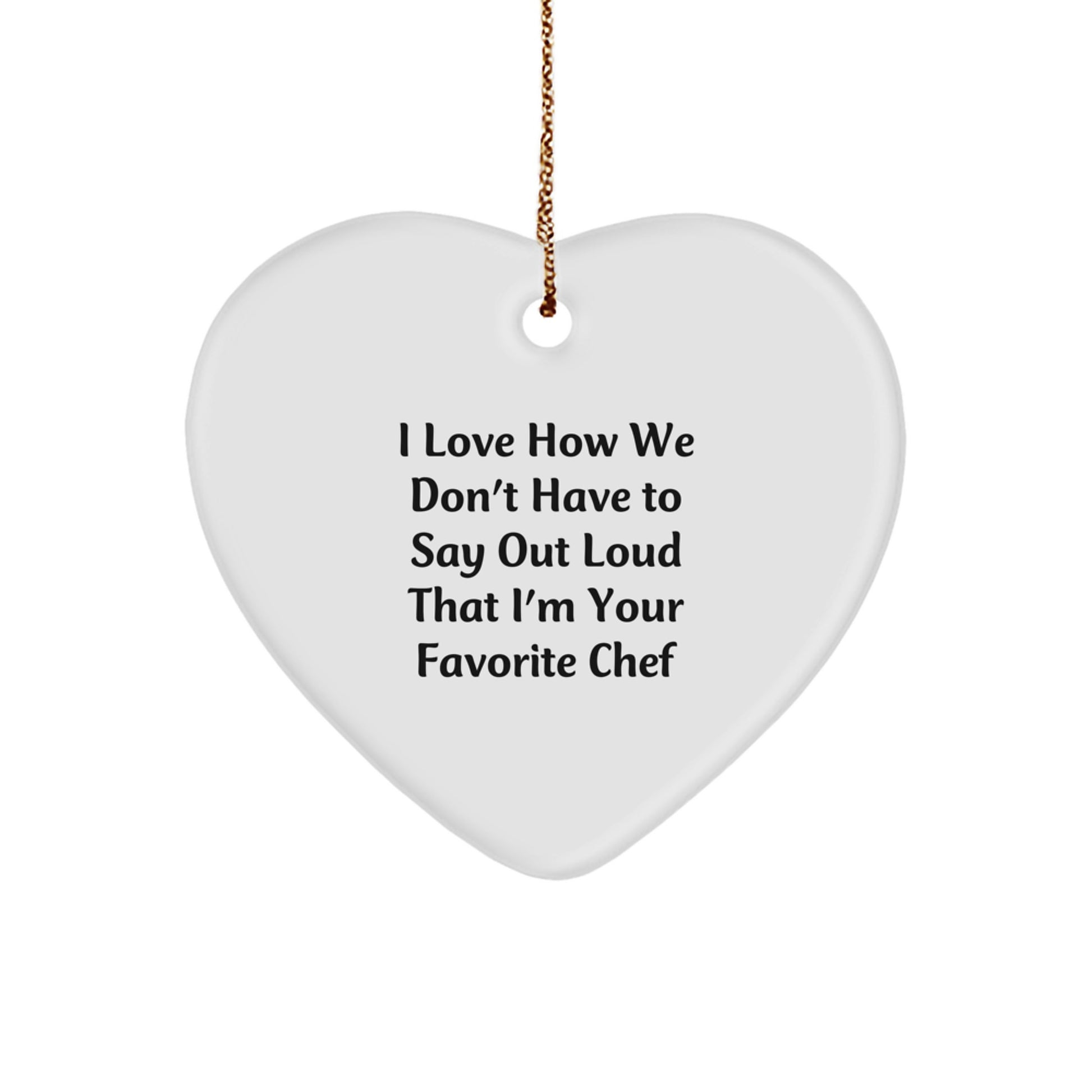 Chef Heart Ornament Funny Gift from Friends for Favorite Chef Men Women Coworkers Family Christmas Unique - Image 1