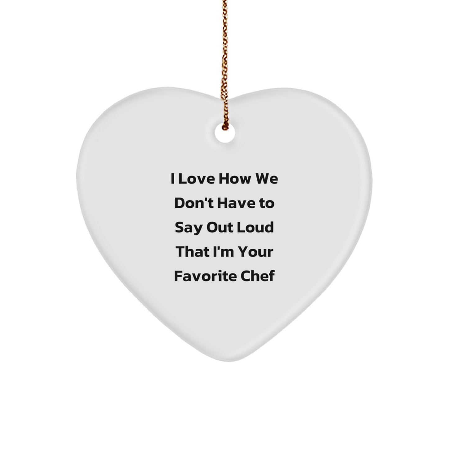 Funny Chef Heart Ornament Gifts from Friends to Favorite Chef - Christmas Unique Gifts - Image 1