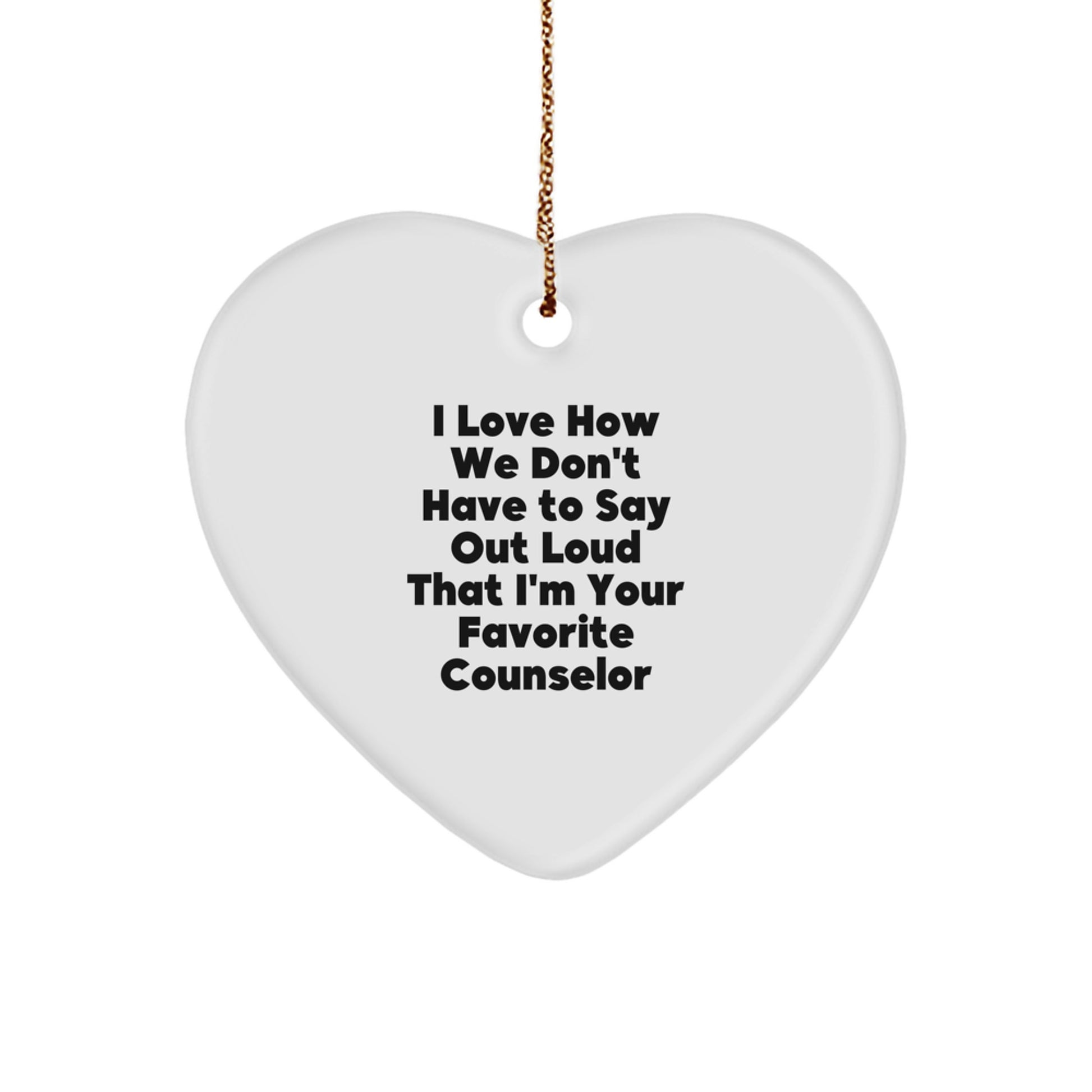 Funny Counselor Gifts from Friends to Favorite Counselor, Heart Ornament for Counselor's Office, Christmas Unique Gifts for Counselor - Image 1