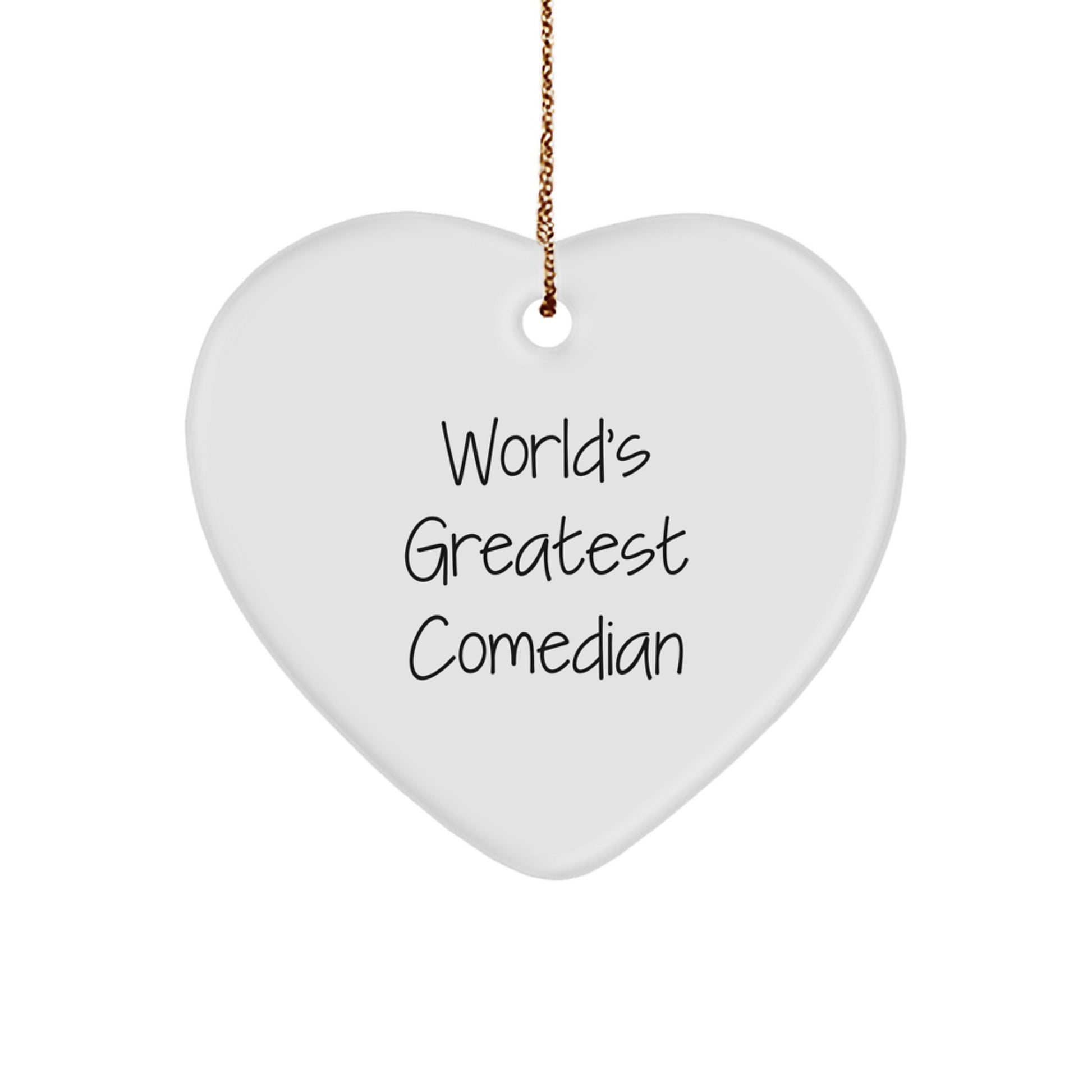 Funny Comedian Heart Ornament Gifts from Friends for the World's Greatest Comedian, Unique Christmas Unique Gifts for Comedian - Image 1