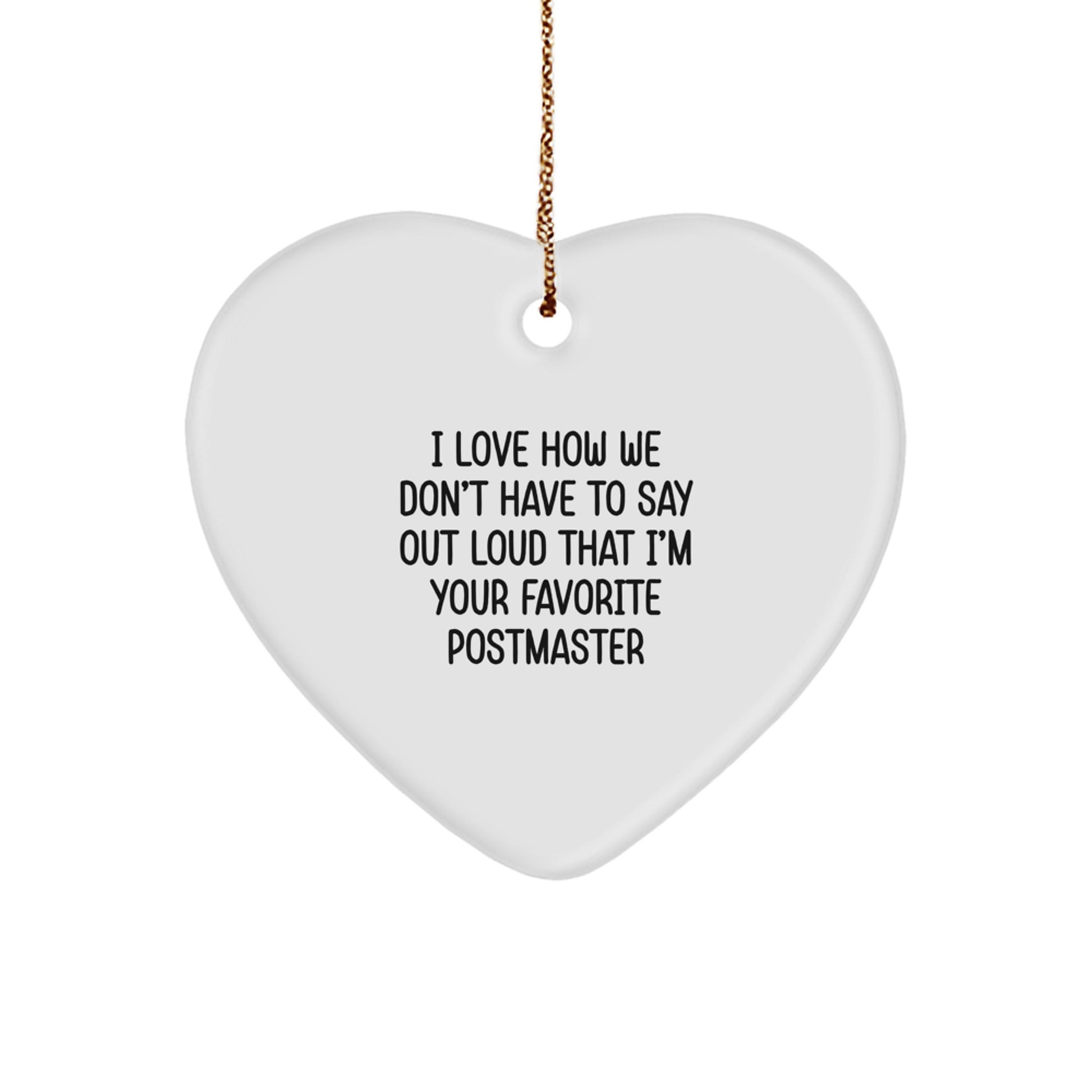 Christmas Unique Gift Postmaster Heart Ornament for Her Festive Present - Image 1