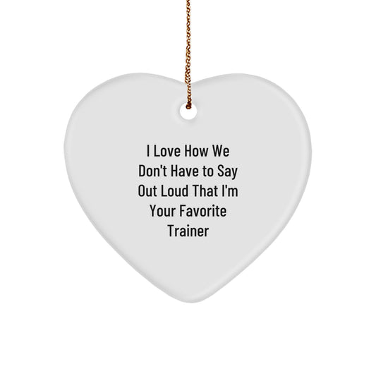 Funny Trainer Heart Ornament Gifts from Friends for Men Women Coworkers - Image 1