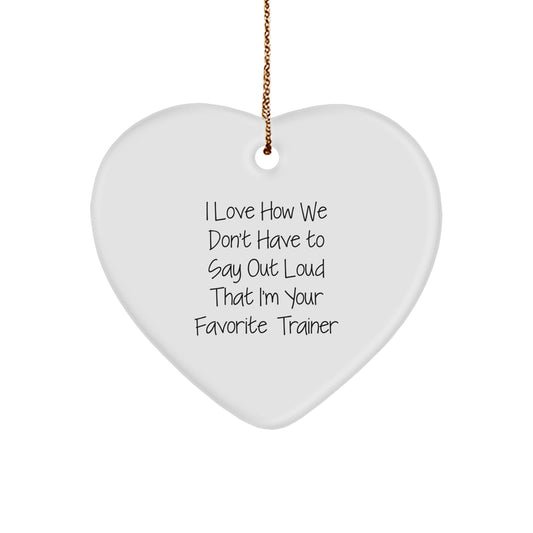 Funny Trainer Heart Ornament Gifts from Friends for Men Women Coworkers Family Christmas Unique Presents - Image 1