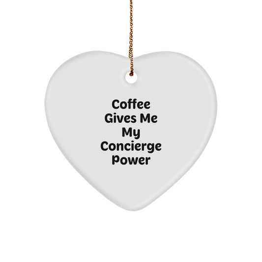 Funny Concierge Gifts, Heart Ornament, Gifts from Friends, Christmas Unique Gifts, Gifts for Concierge - Image 1