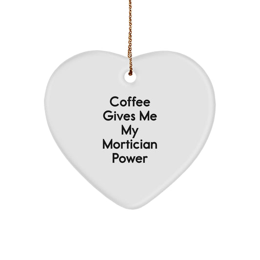 Funny Mortician Heart Ornament Gifts from Friends for Men, Women, Coworkers, Family, Unique Christmas Decorations - Image 1