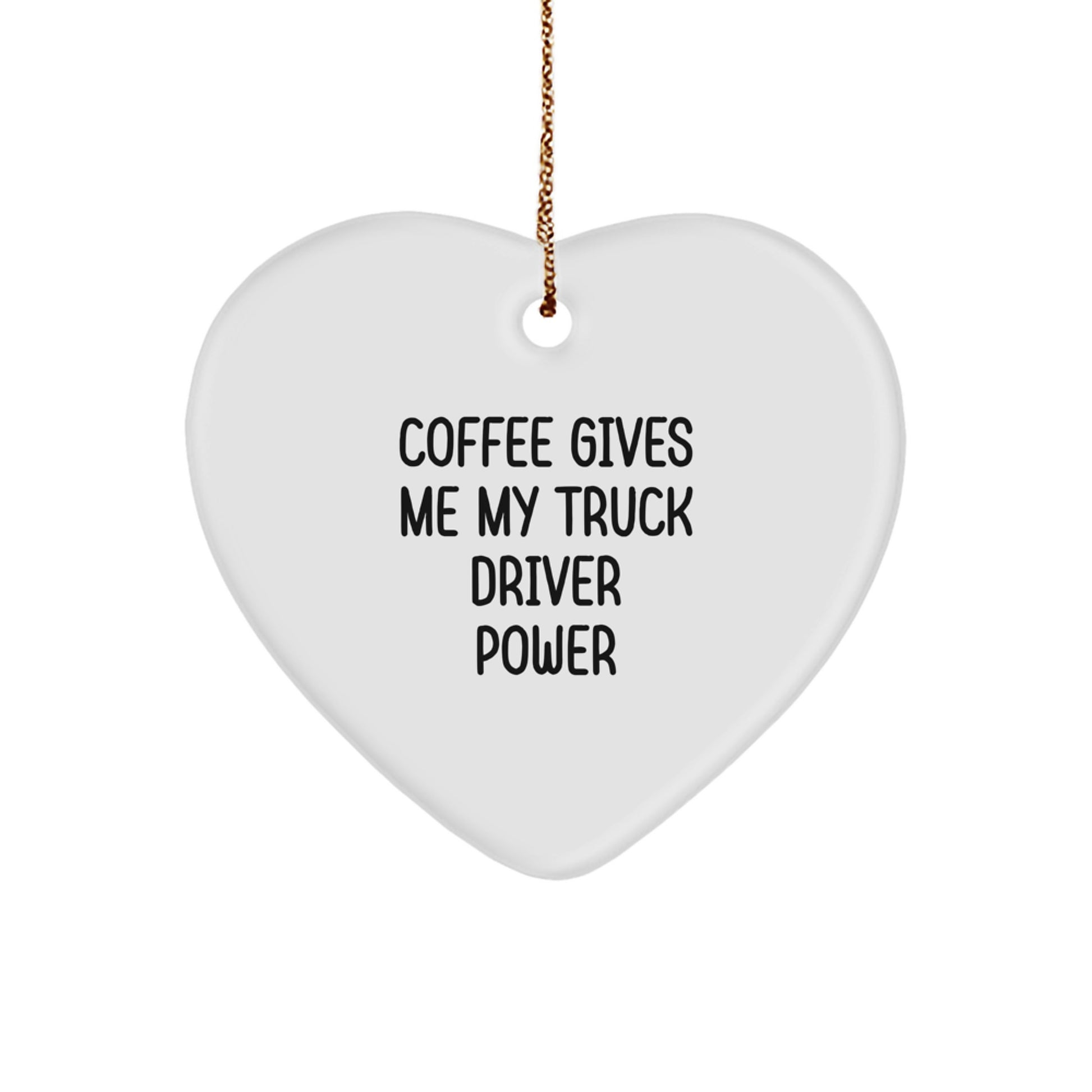 Funny Truck Driver Gifts from Men, Gifts for Truck Driver, Heart Ornament Christmas Unique - Image 1