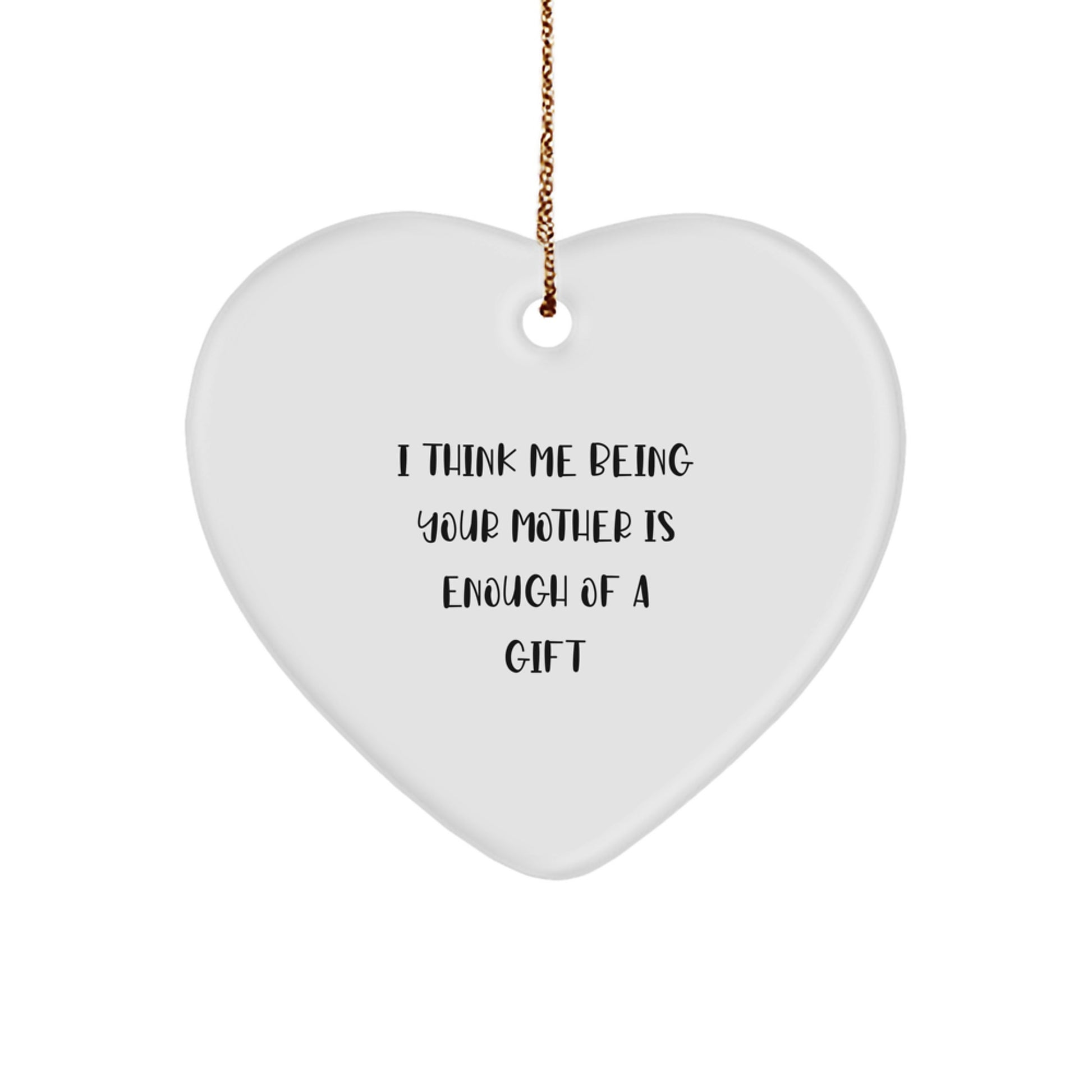 Funny Mother's Love Heart Ornament Gifts from Family for Mom, Christmas Unique Motherly Love - Image 1