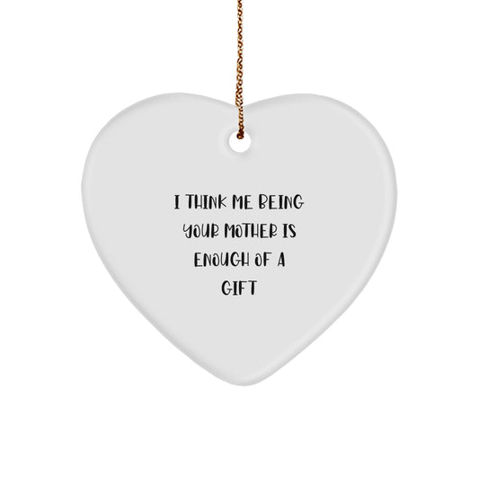 Funny Mother's Love Heart Ornament Gifts from Family for Mom, Christmas Unique Motherly Love - Image 1