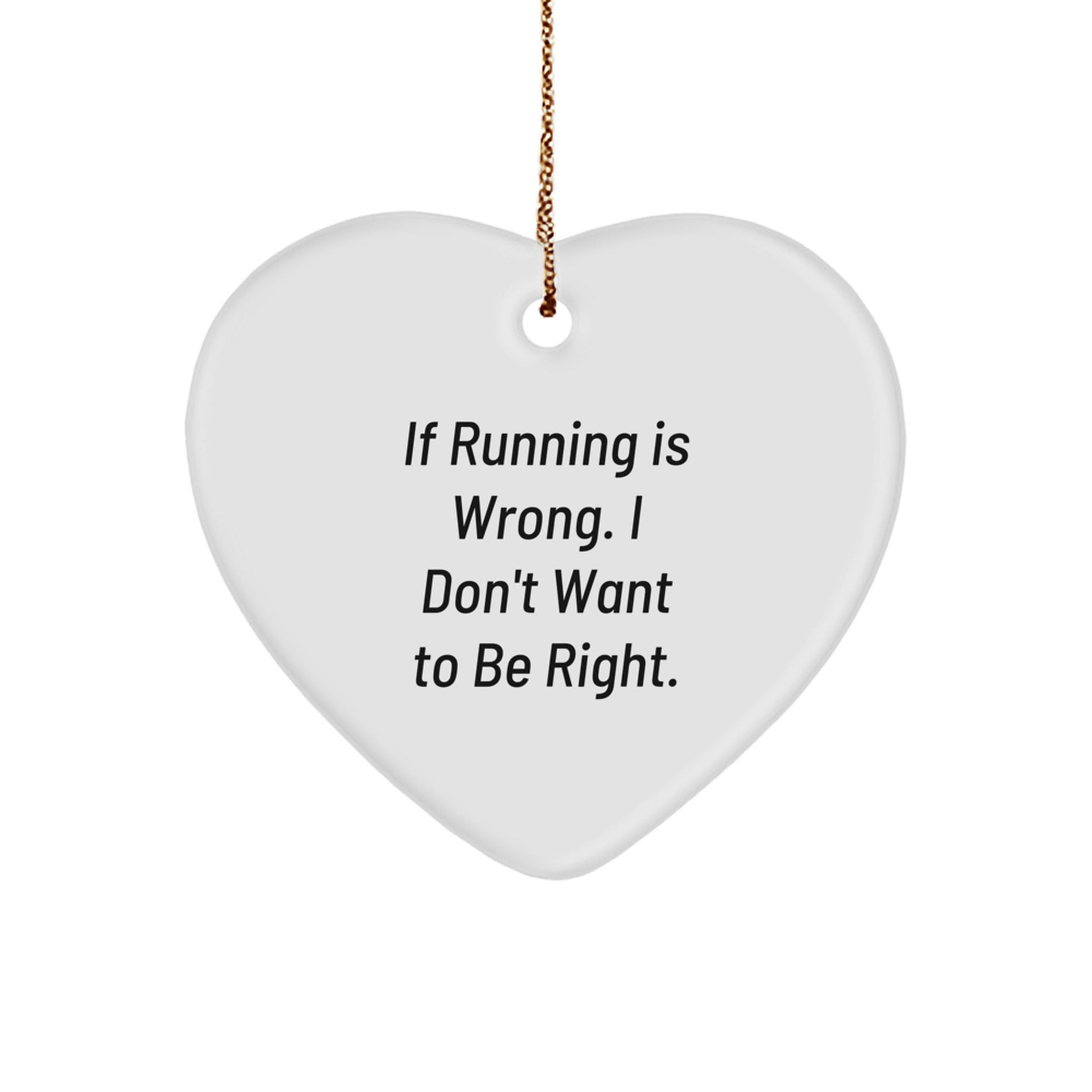Funny Running Gifts for Him, Unique Heart Ornament for Running Enthusiasts, Christmas Unique Gifts from Men to Best Friends - Image 1