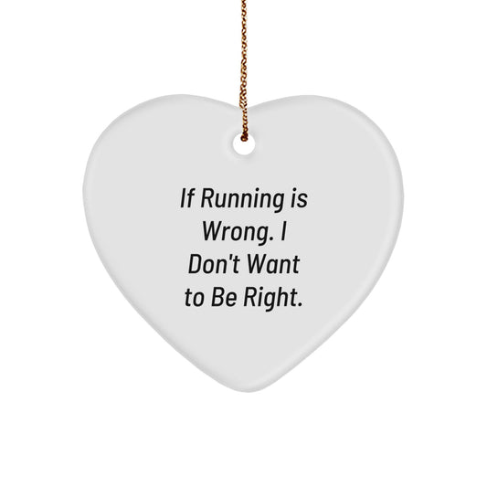 Funny Running Gifts for Him, Unique Heart Ornament for Running Enthusiasts, Christmas Unique Gifts from Men to Best Friends - Image 1