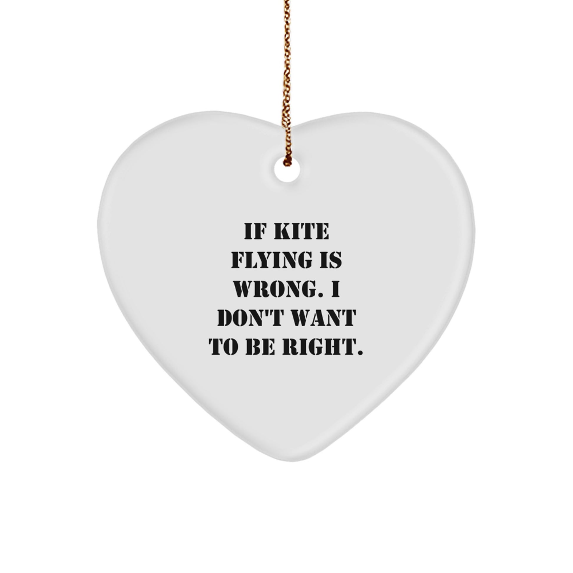 Kite Flying Gifts for Men Friends Family - Funny Heart Ornament - Gifts from Men to Kite Fly Enthusiasts - Christmas Unique Gifts - Image 1