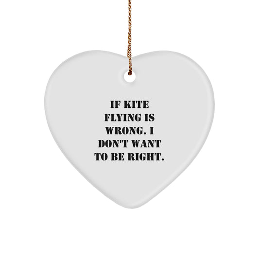 Kite Flying Gifts for Men Friends Family - Funny Heart Ornament - Gifts from Men to Kite Fly Enthusiasts - Christmas Unique Gifts - Image 1
