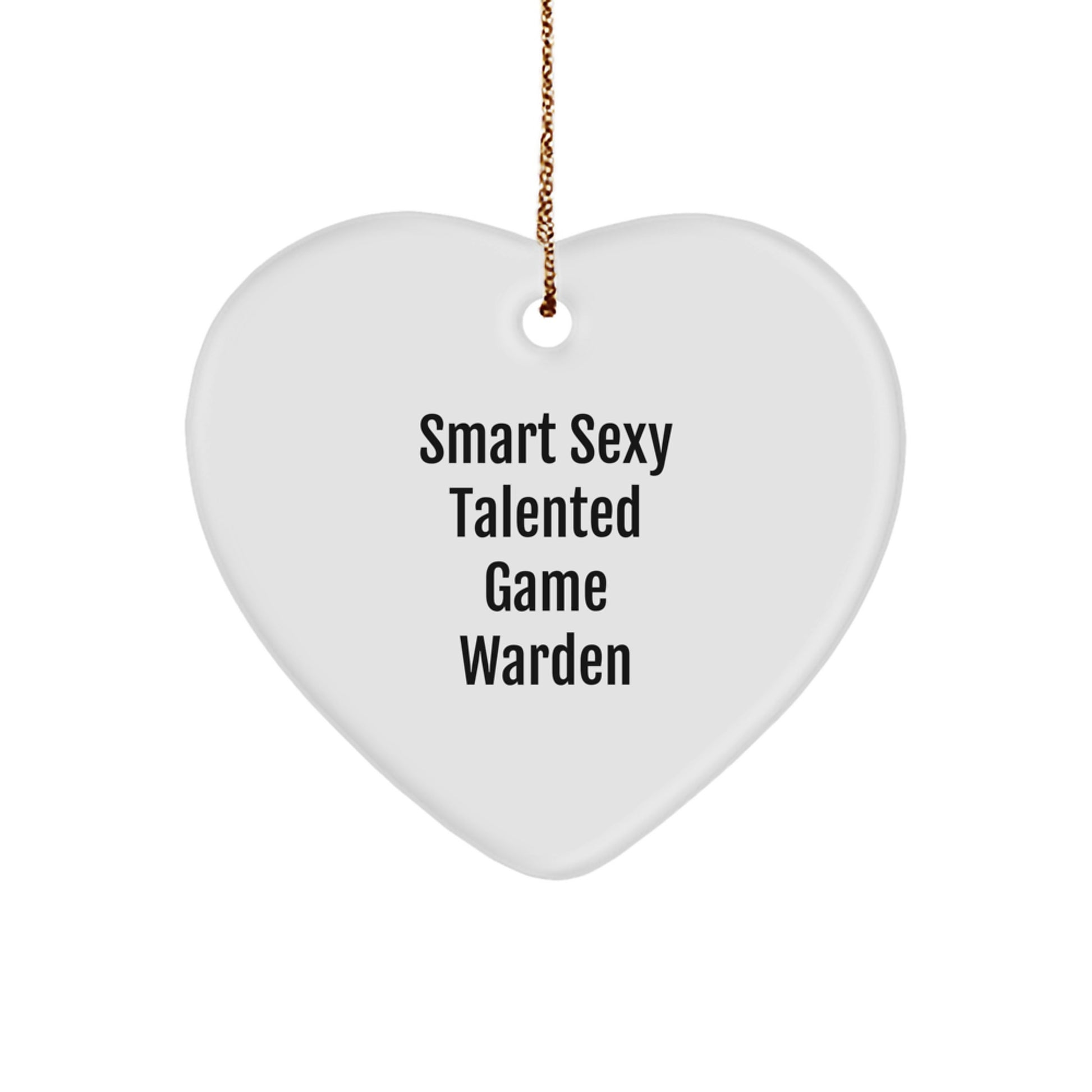 Funny Game Warden Gifts from Friends, Heart Ornament for Game Warden Love, Christmas Unique Gifts for Men - Image 1