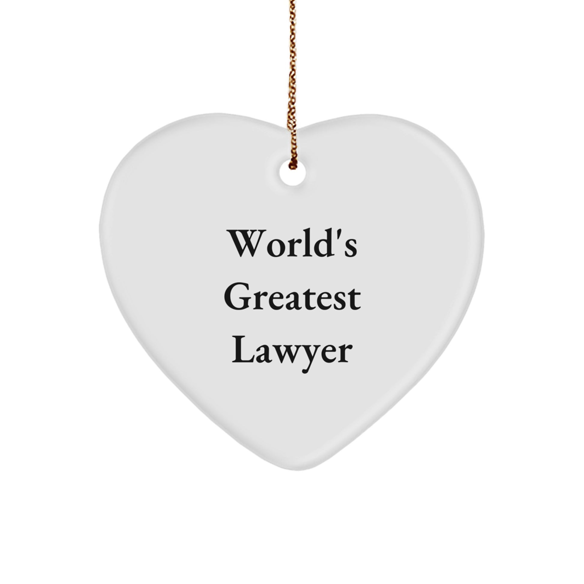 Funny Lawyer Heart Ornament Gifts from Friends for Lawyer Men - World's Greatest Lawyer Christmas Unique Gifts - Image 1