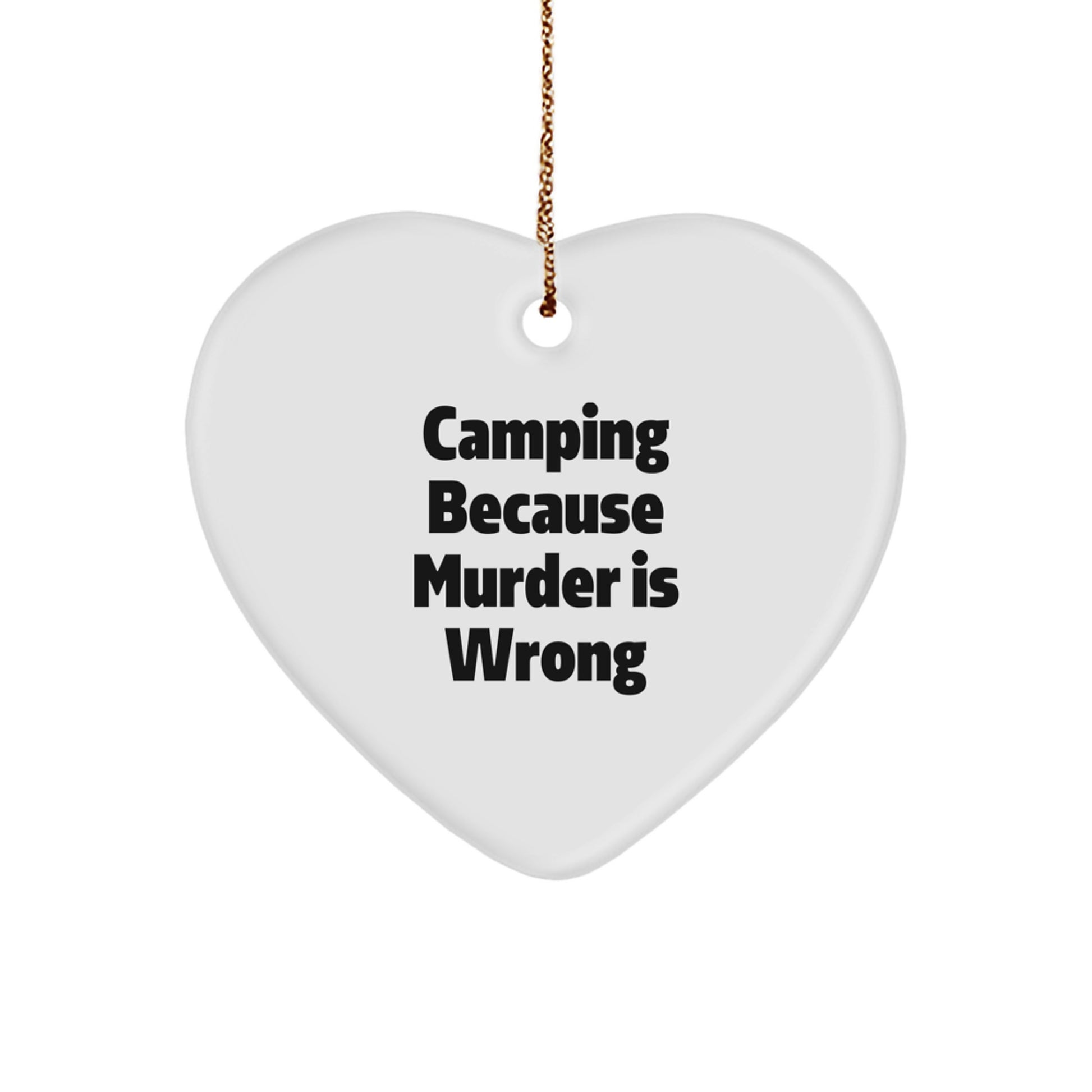 Funny Camping Gifts for Men - Camping Heart Ornament with Gifts from Dad for Camping Lovers - Christmas Unique Gifts for Camping Enthusiasts - Image 1