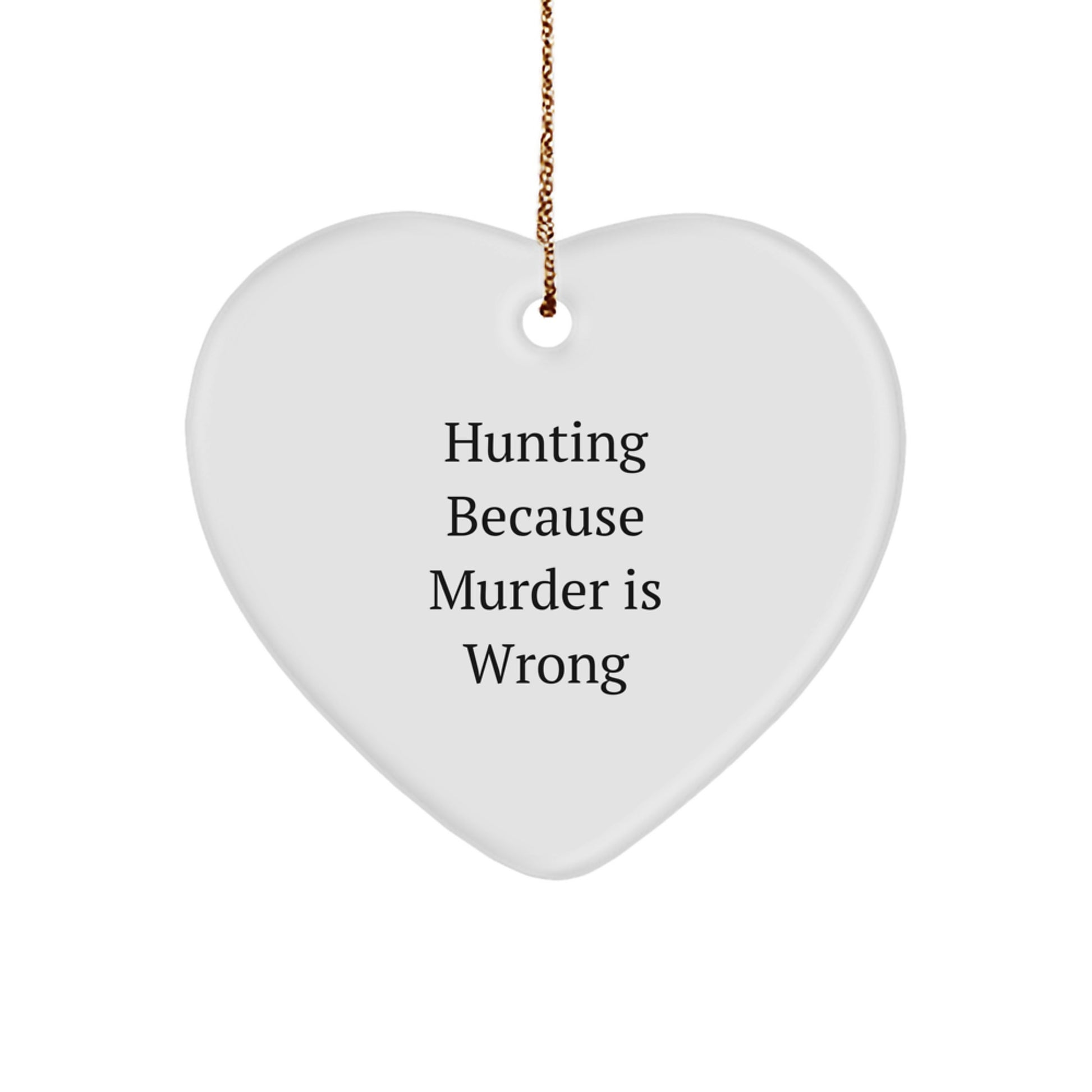 Funny Hunting Gifts from Men to Hunting Friends for Christmas Unique Gifts - Hunting Heart Ornament - Image 1