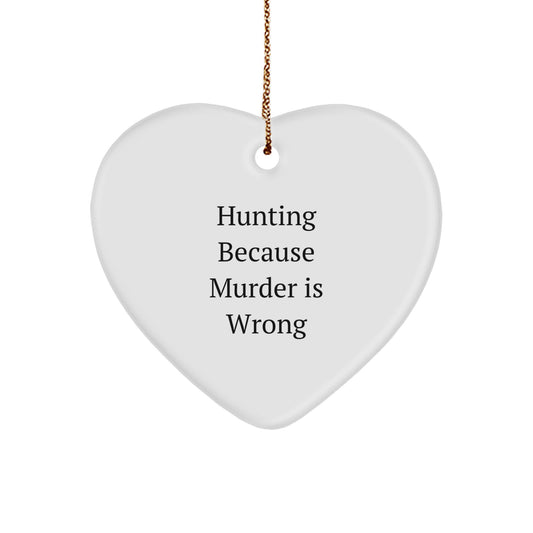 Funny Hunting Gifts from Men to Hunting Friends for Christmas Unique Gifts - Hunting Heart Ornament - Image 1