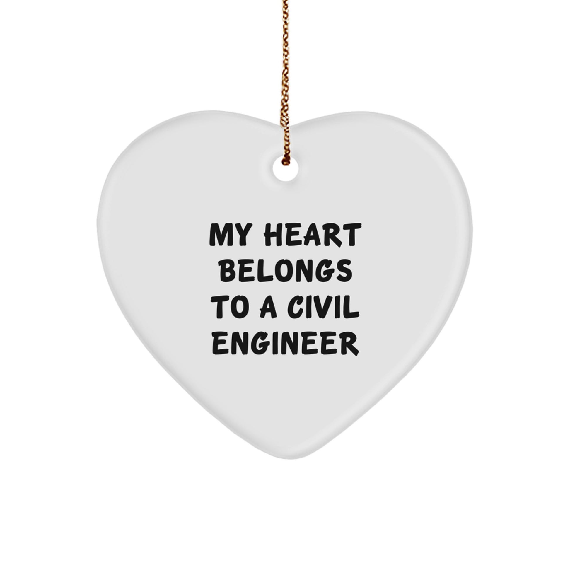 Heartfelt Gift for Friends Novelty Civil Engineer Christmas Ornament - Image 1