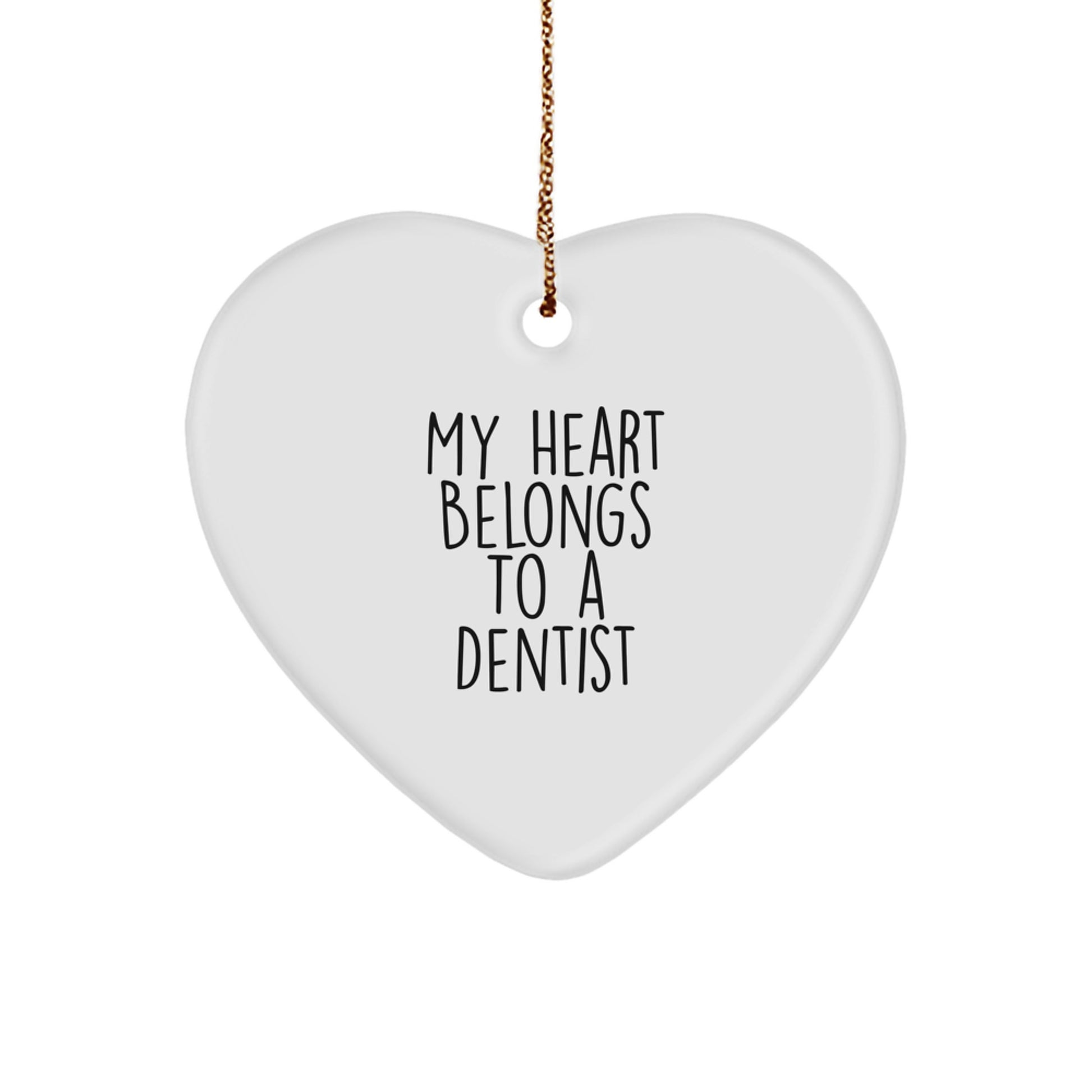 Funny Dentist Gifts from Friends, Christmas Unique Gifts for Dentist, Heart Ornament - Image 1