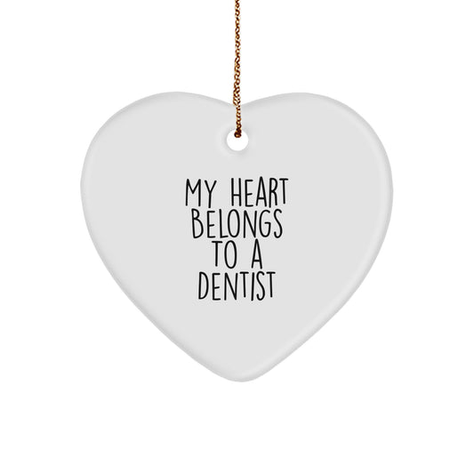 Funny Dentist Gifts from Friends, Christmas Unique Gifts for Dentist, Heart Ornament - Image 1