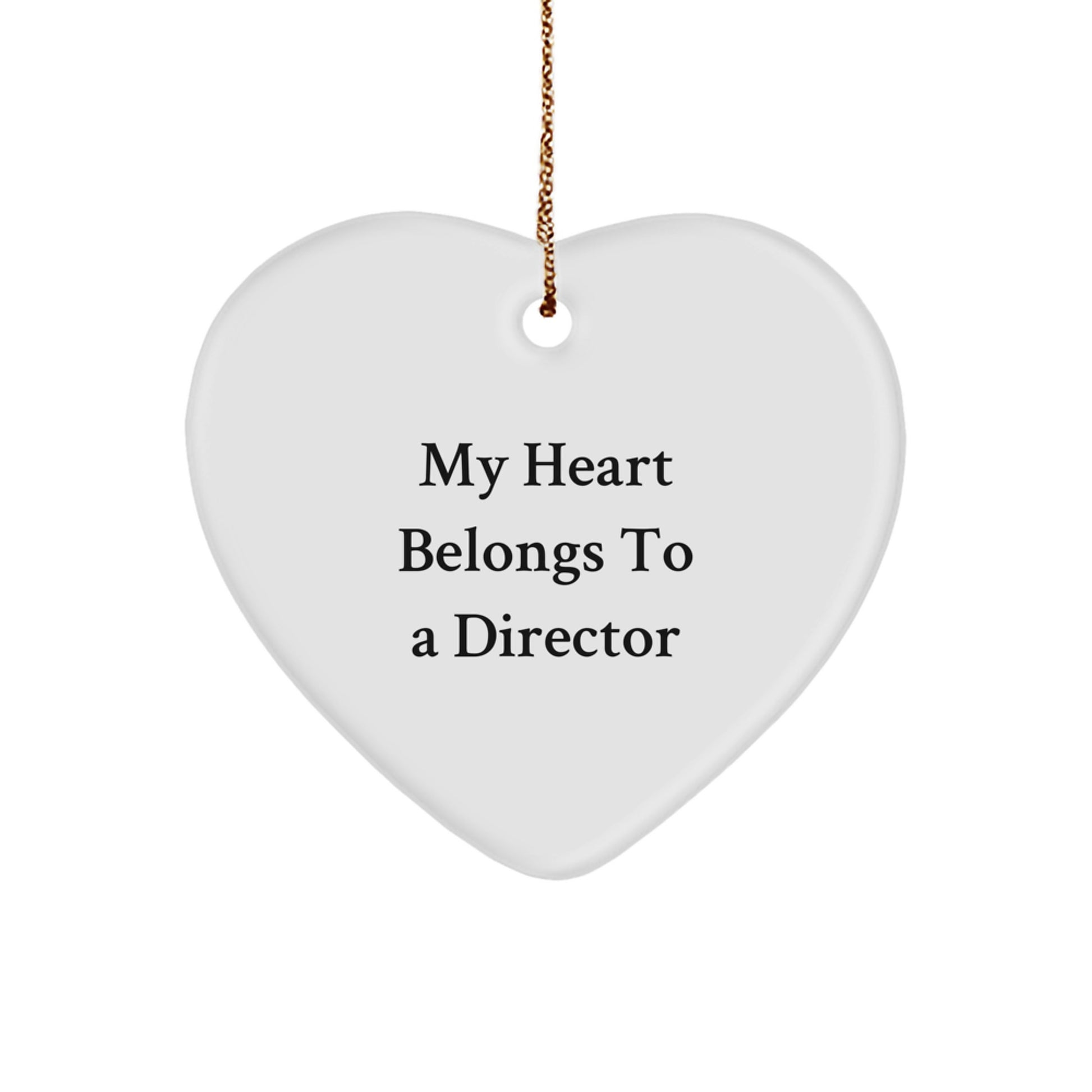 Funny Director Heart Ornament Gifts for Him - My Heart Belongs To A Director Christmas Unique Gifts from Friends - Image 1