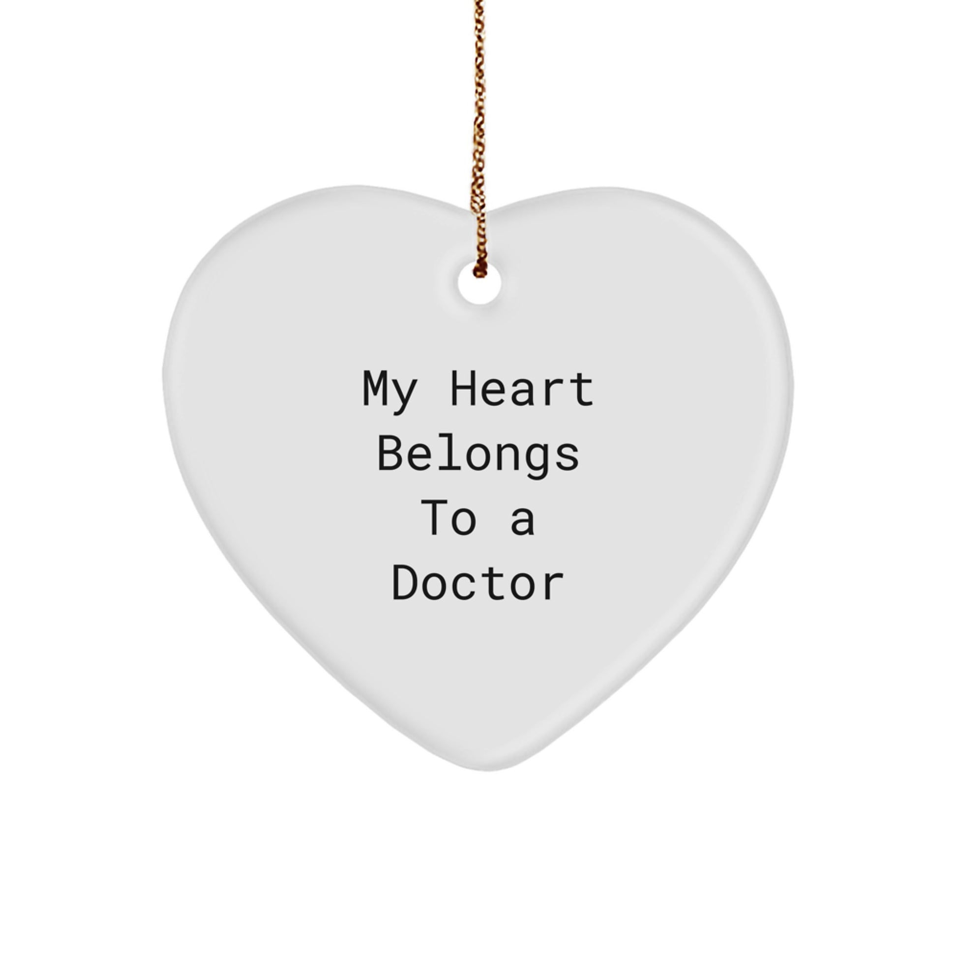 Funny Doctor Gifts from Friends - My Heart Belongs To A Doctor Christmas Unique Gifts for Doctor - Image 1