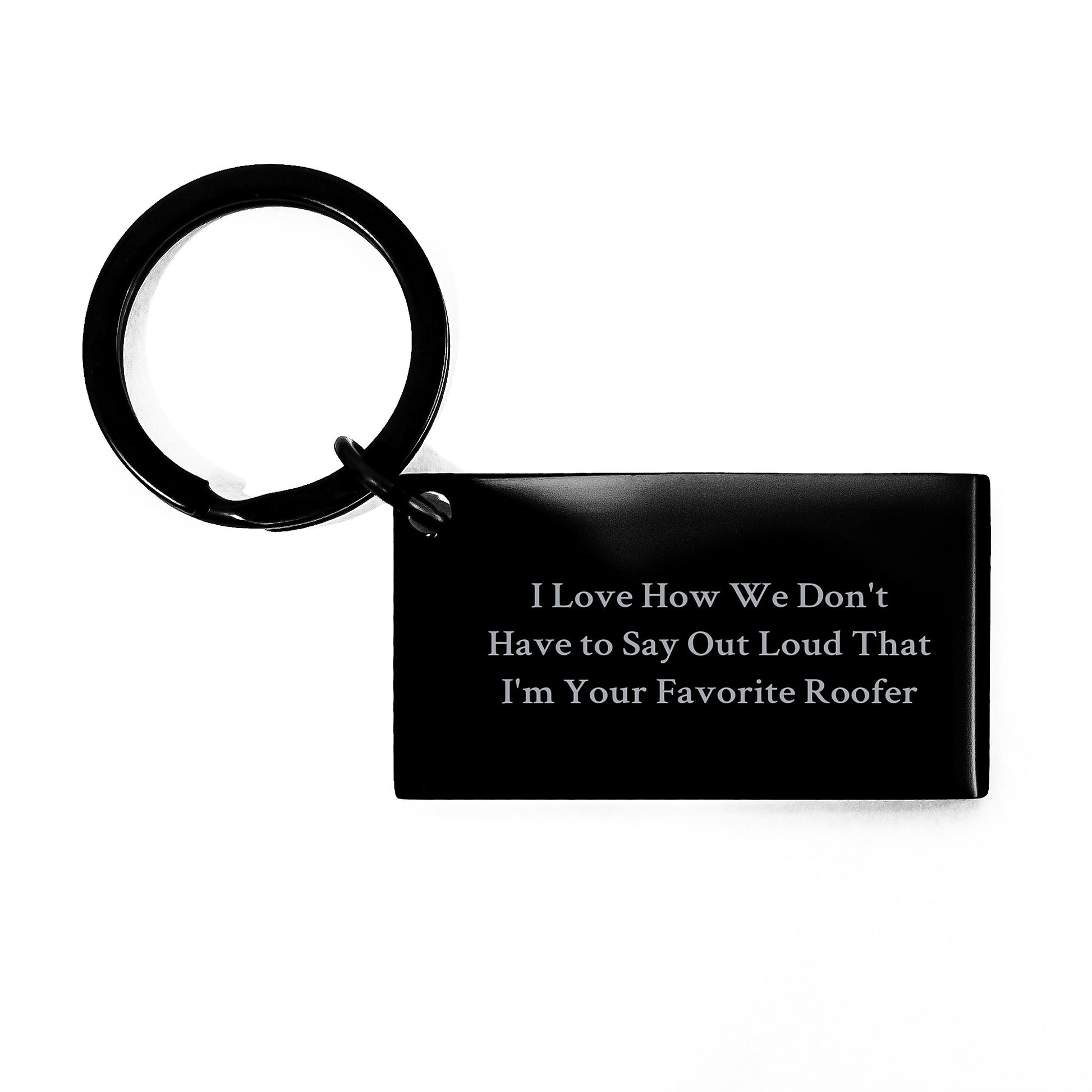 Funny Roofer Gifts from Men for Favorite Roofer Keychain Engraved Stainless Steel Keychain for Christmas Unique Presents - Image 1