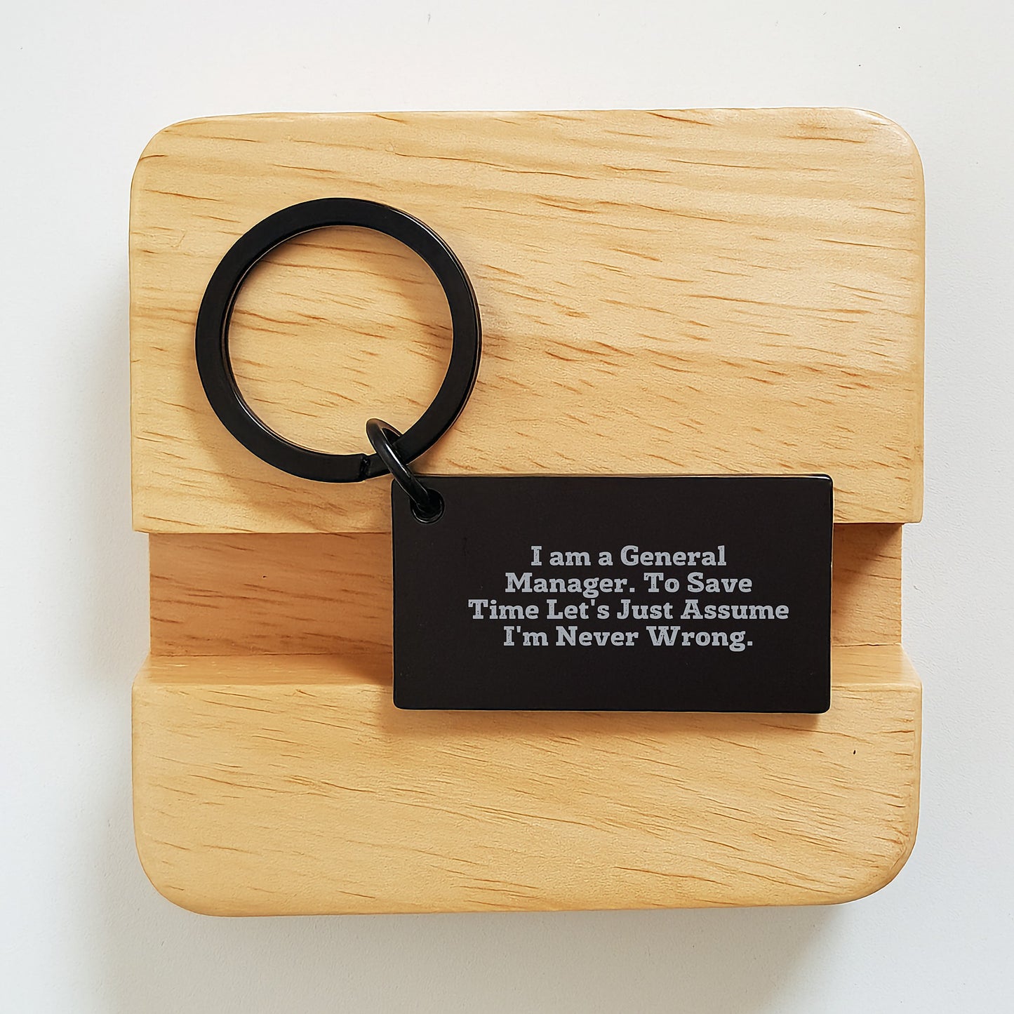 General Manager Keepsake Keychain Premium Stainless Steel Birthday Gift - Image 2