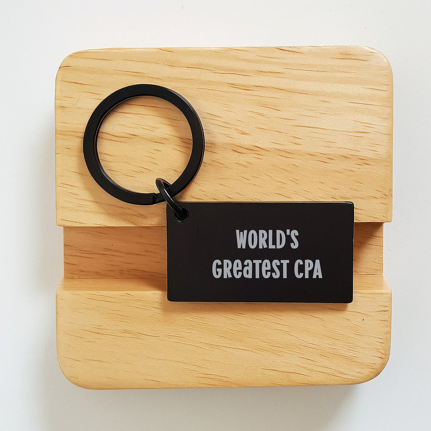 Funny 'World's Greatest CPA' Black Stainless Steel Keychain - Gifts for CPAs from Friends and Family - Unique Christmas Unique Gifts for Male CPAs - Image 2
