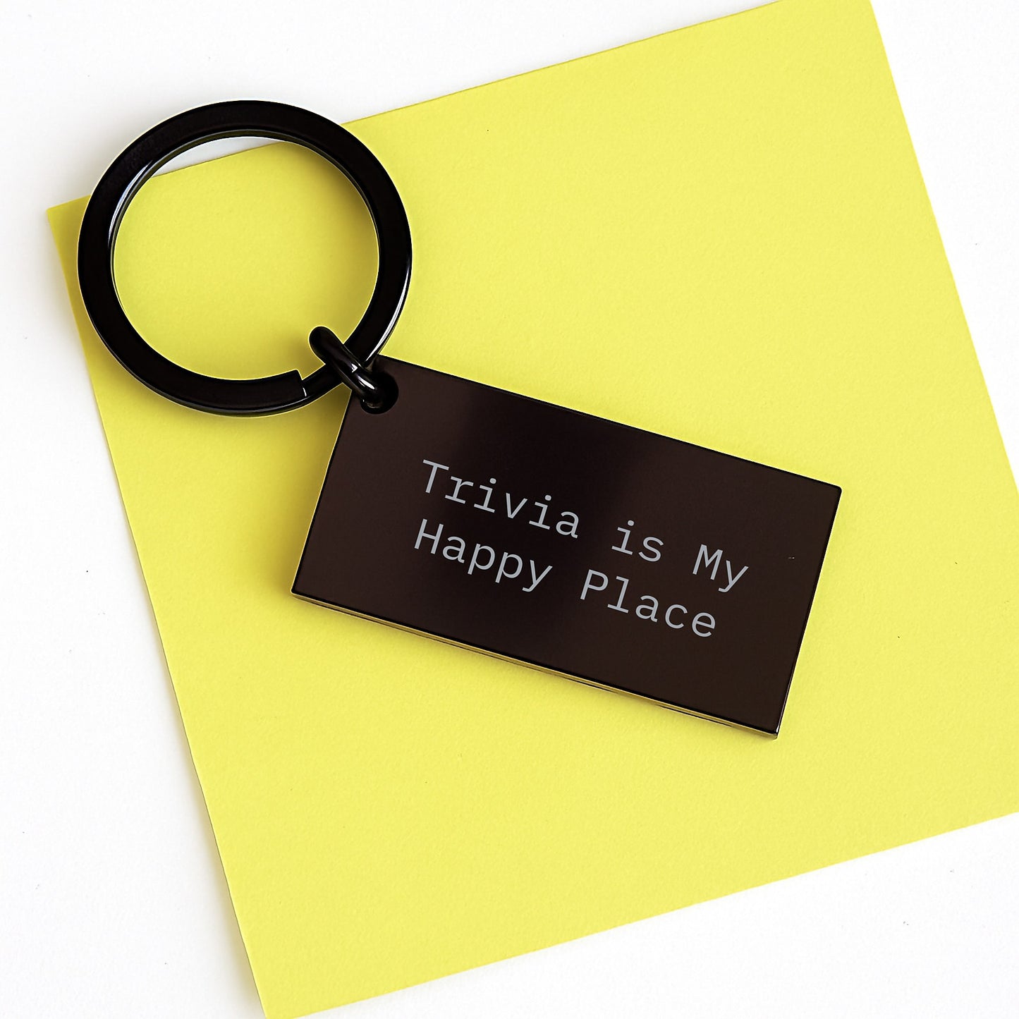 Trivia Enthusiast Gifts from Men to Women for Trivia Lovers with Funny - Trivia Is My Happy Place Keychain, Unique Mother's Day Unique Gifts for Happy Kids, Trivia Fans, Friends, Coworkers, Family - Image 3
