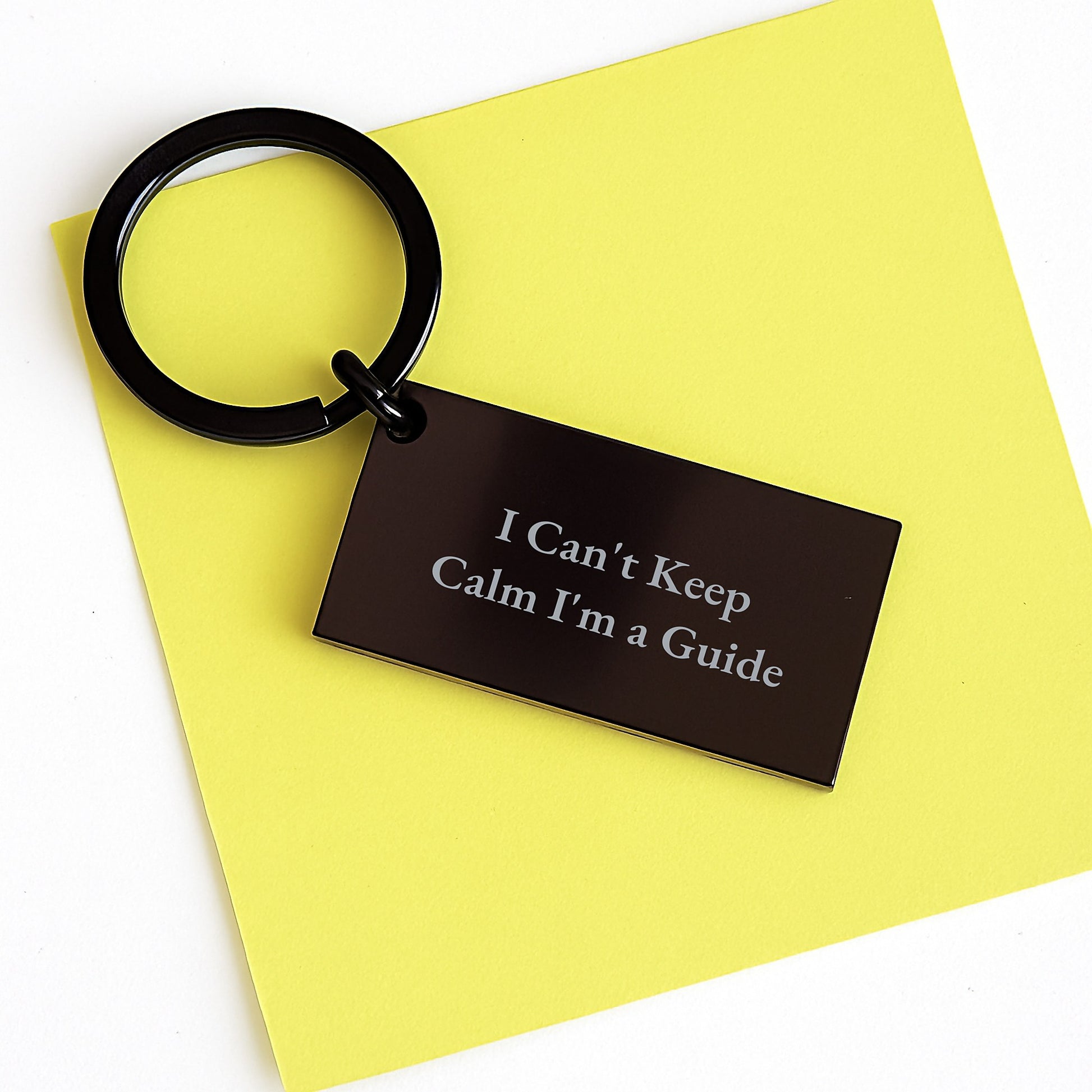 Funny Guide Keychain, Unique Guide Gifts for Men, Women, Friends, Coworkers, Family, Christmas Unique Keychain, Gifts from Friends, Gifts for Guides, 'I Can't Keep Calm I'm A Guide' - Image 3