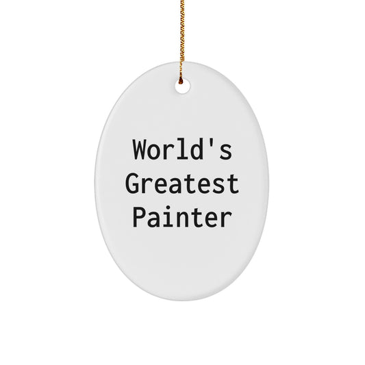 Funny Painter Inspirational Oval Ornament Gifts from Friends to Painter Christmas Decorations - Image 1