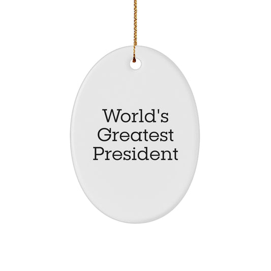 Funny President Oval Ornament Gifts from Men to Family on Christmas Unique Gifts - Image 1