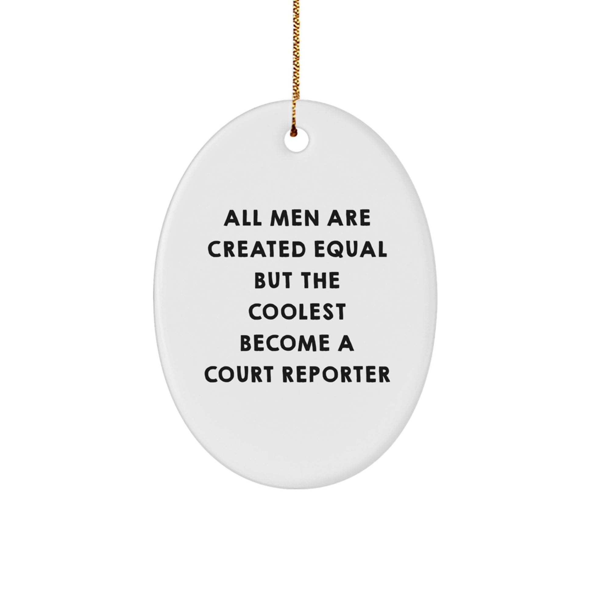 Funny Court Reporter Oval Ornament Gifts from Friends for Court Reporter Christmas Unique Gifts - Image 1