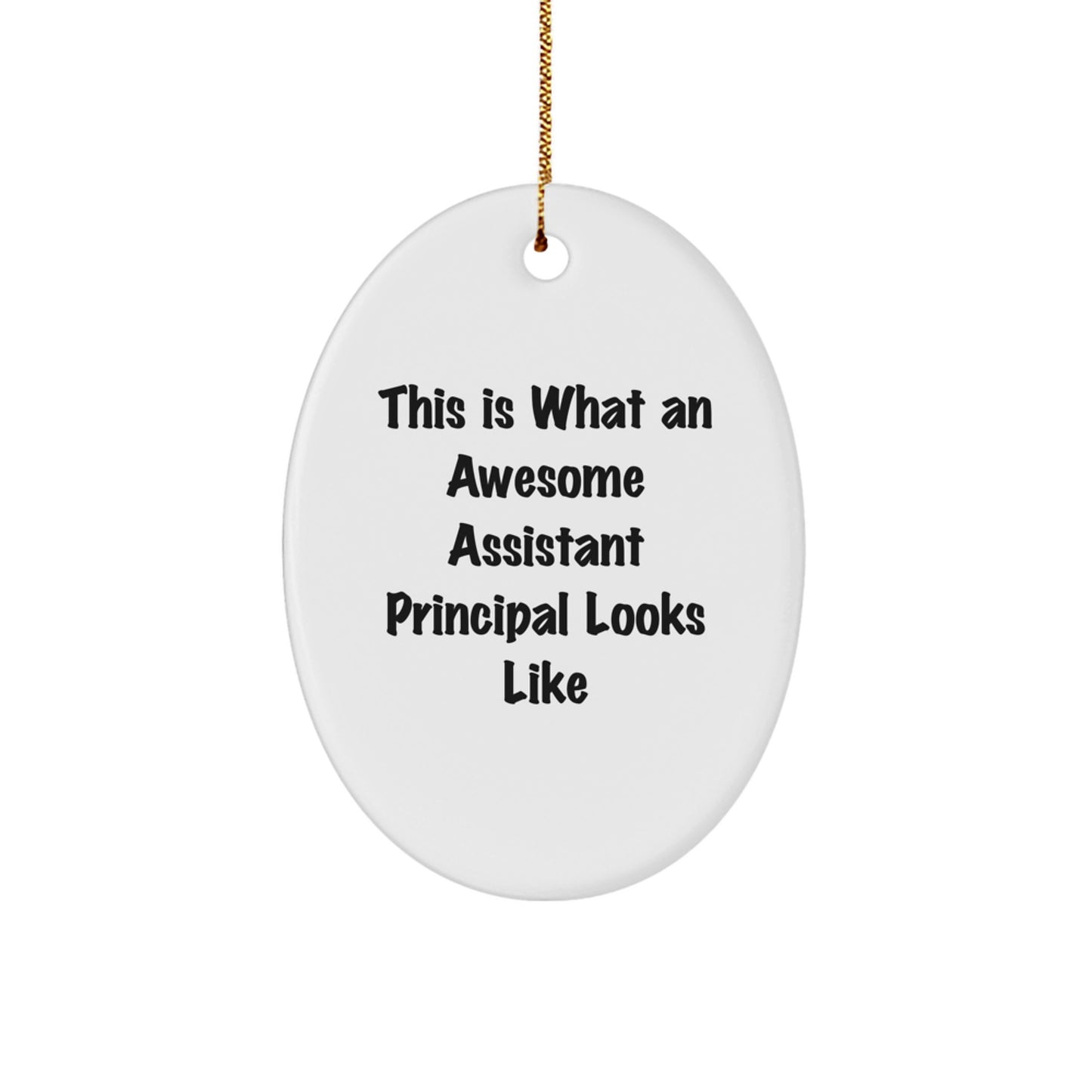 Funny Assistant Principal Oval Ornament Gifts from Men to Friends, Assistant Principal Unique Gifts for Christmas - Image 1