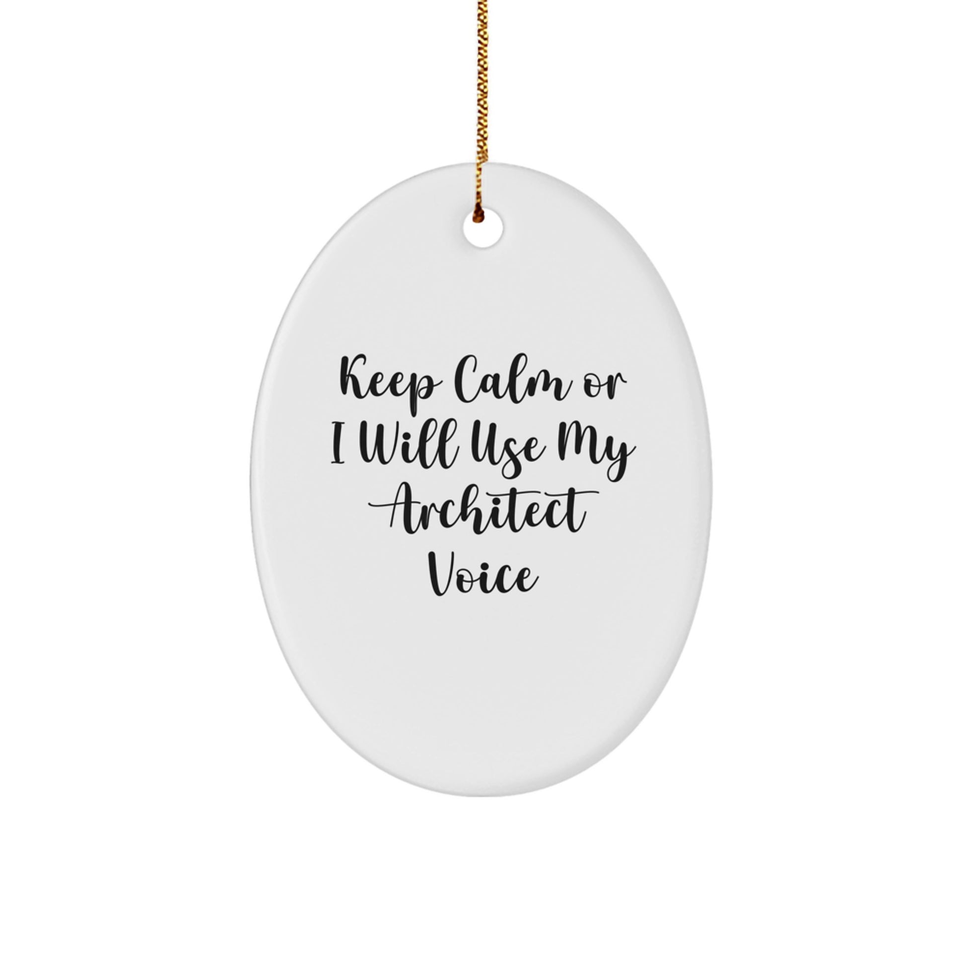 Funny Architect Oval Ornament Gifts for Men Friends Family from Loved Ones Christmas Decorations - Image 1