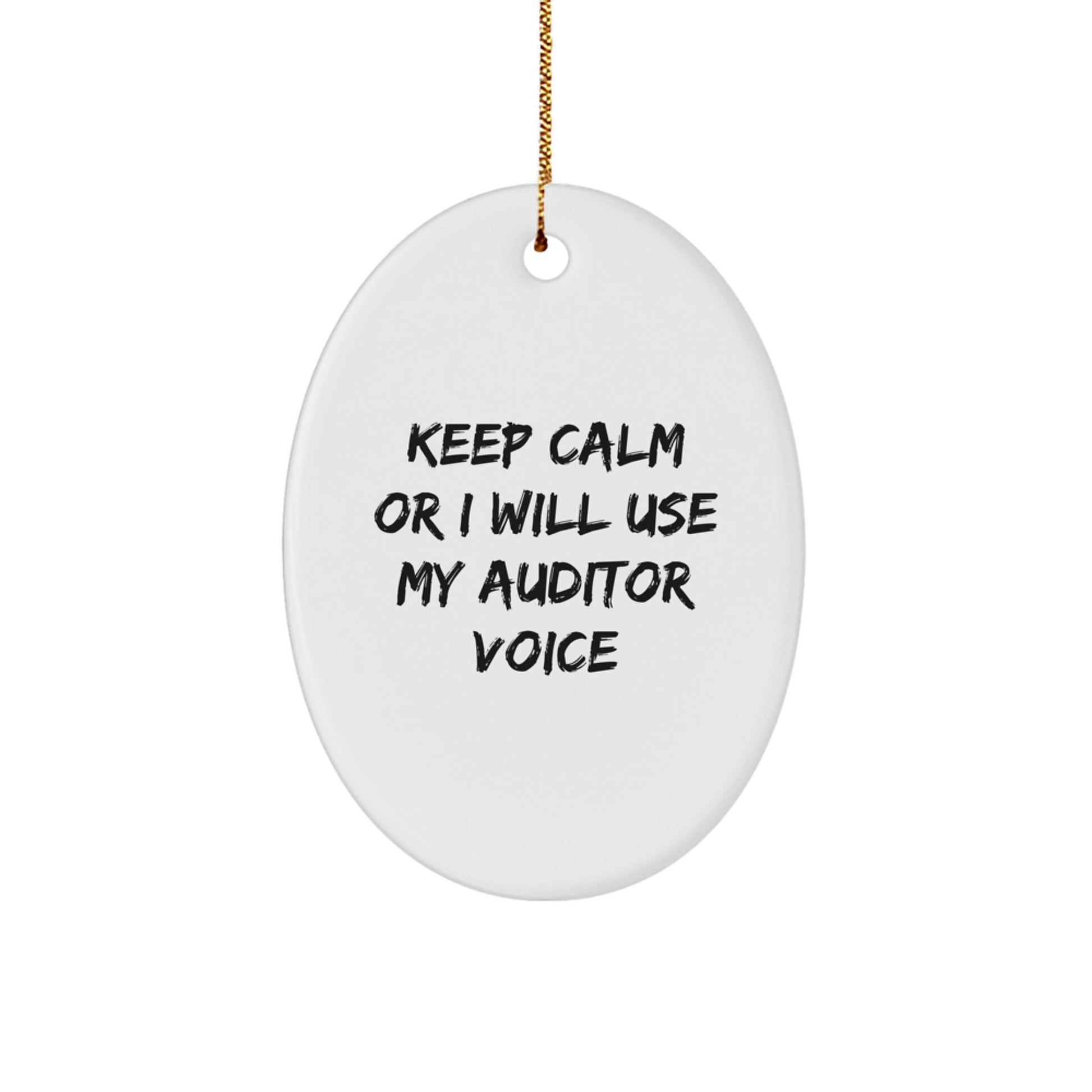 Funny Auditor Gifts for Women, Oval Ornament, Christmas Unique Gifts from Friends and Family - Image 1