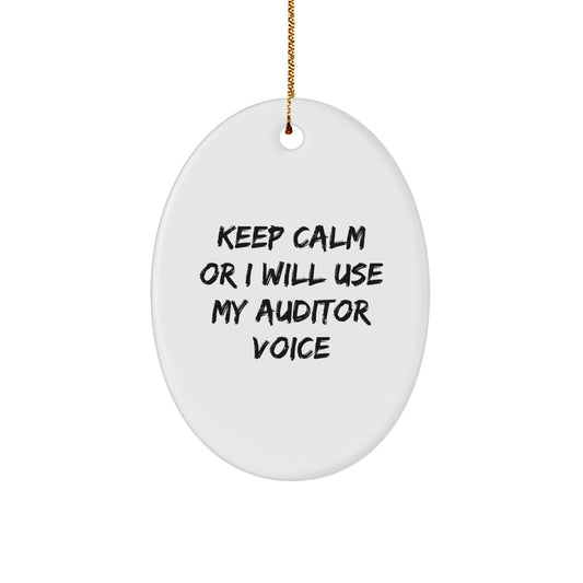 Funny Auditor Gifts for Women, Oval Ornament, Christmas Unique Gifts from Friends and Family - Image 1
