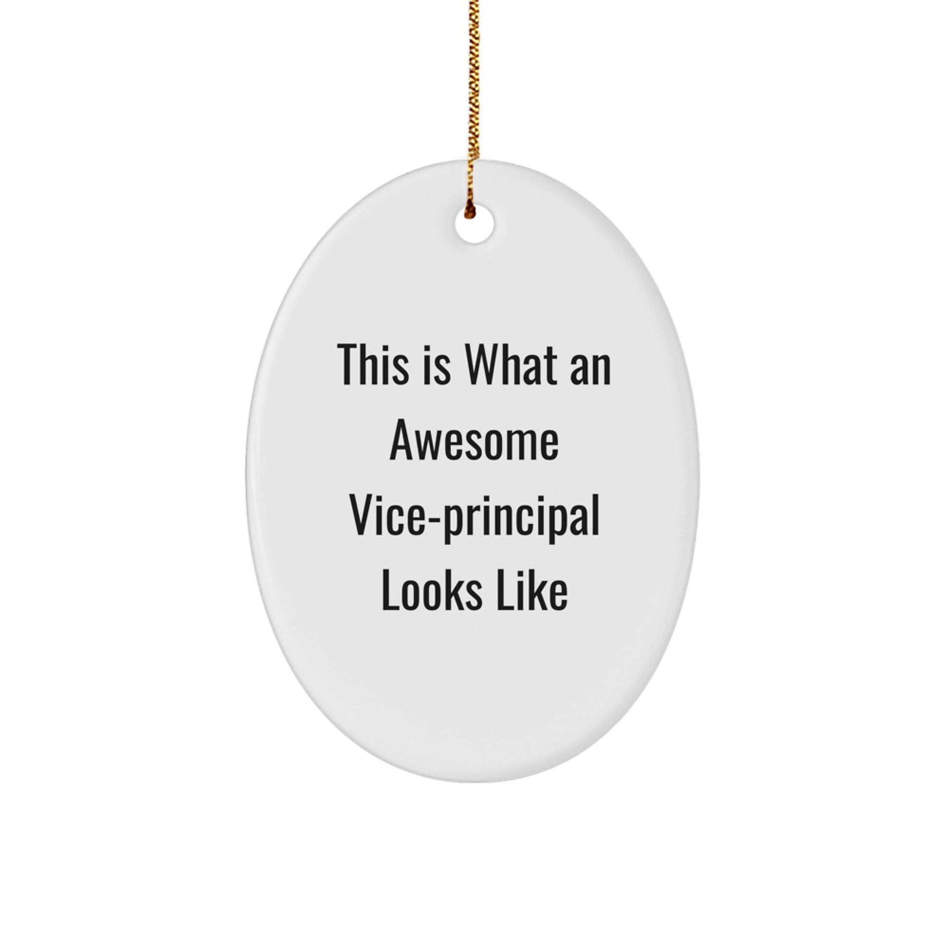 Funny Vice-principal Gifts from Men to Vice-principal, Oval Shaped Ornament, This Is What An Awesome Vice-principal Looks Like Christmas Unique Gifts for Vice-principal - Image 1