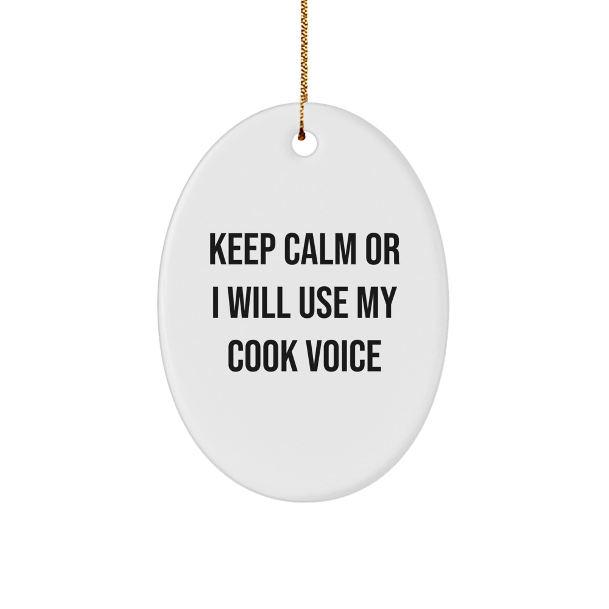 Funny Cook Oval Ornament Gifts from Friends, Gifts for Cook Men, Christmas Unique Gifts - Image 1