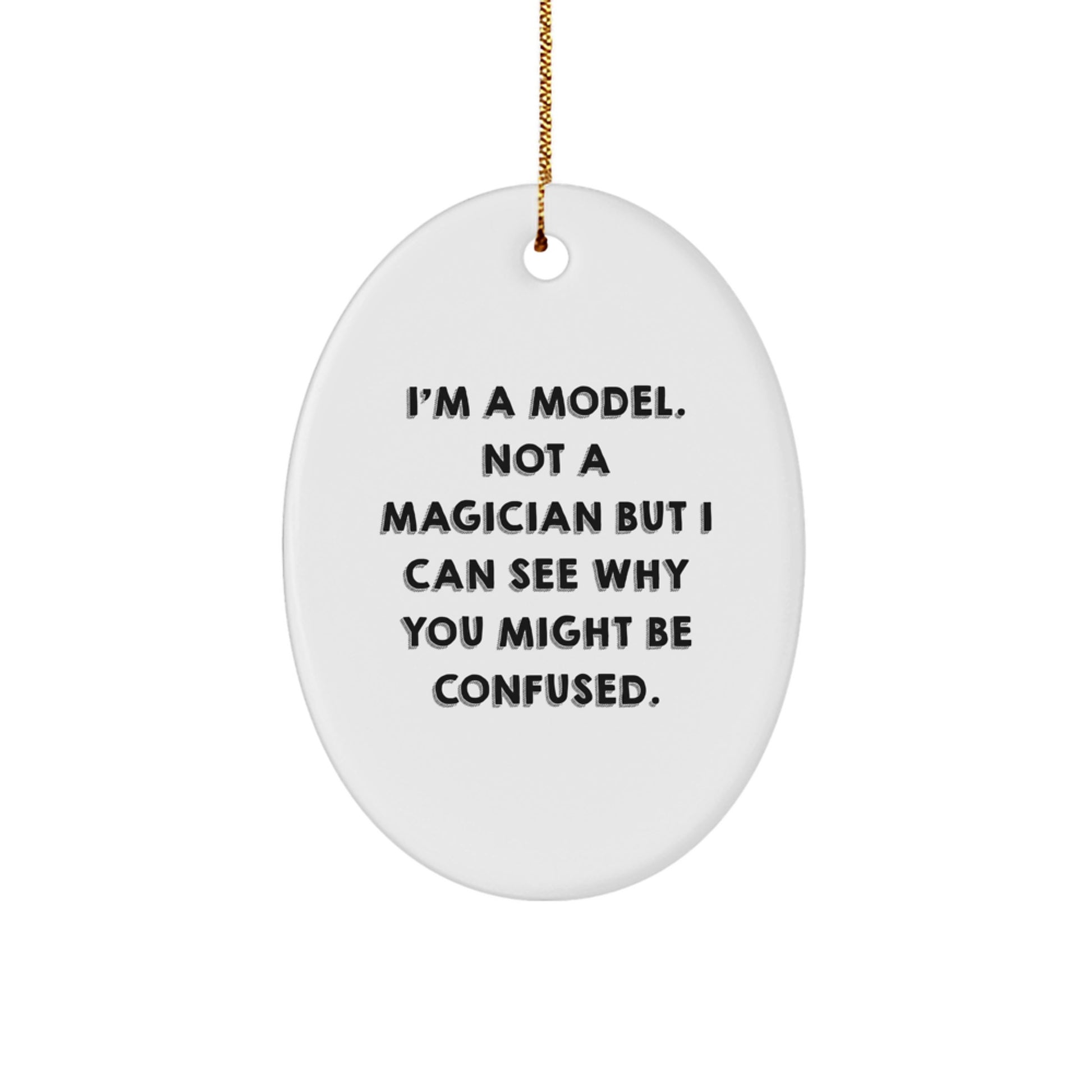 Funny Model Oval Ornaments for Christmas Unique Gifts from Friends, Family, and Coworkers to Model Enthusiasts - Image 1