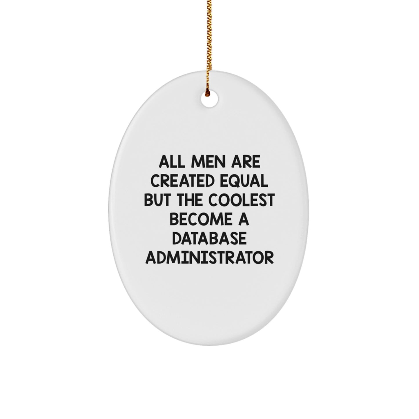 Database Administrator Oval Ornament Gifts from Men to Friends who Become Coolest Database Admins - Image 1